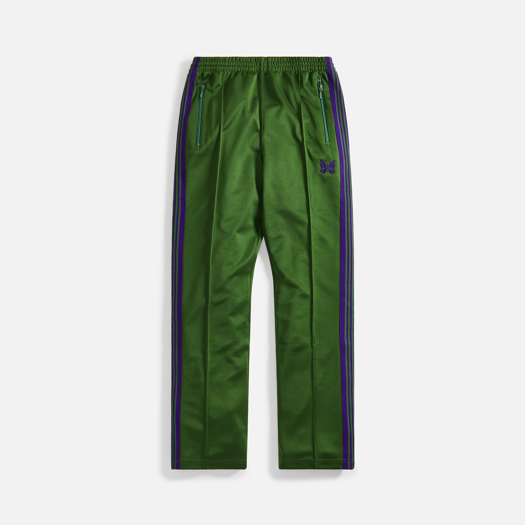 Needles Narrow Track Pant Polyester Smooth - Ivy Green – Kith