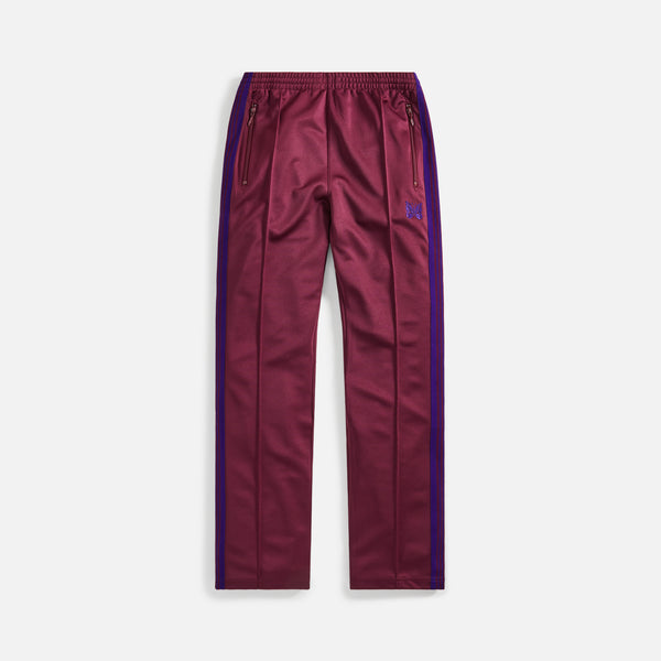 Needles Narrow Track Pant Polyester Smooth - Wine – Kith