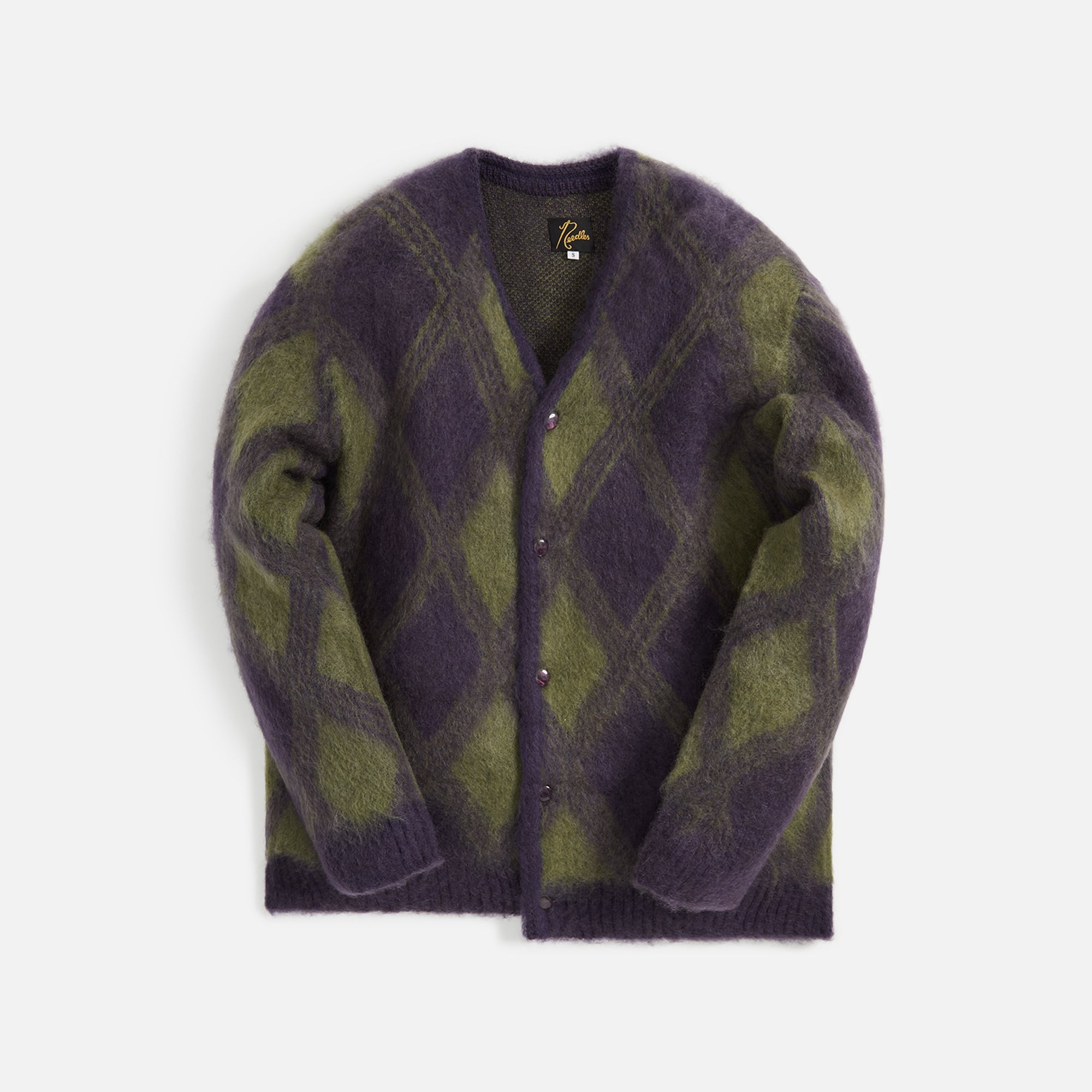 Needles Mohair Cardigan - Argyle Purple – Kith