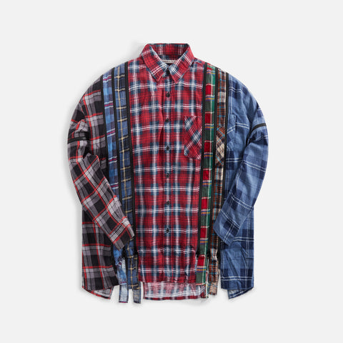 Needles 7 Cuts Zipped Wide Flannel Shirt - Multi – Kith