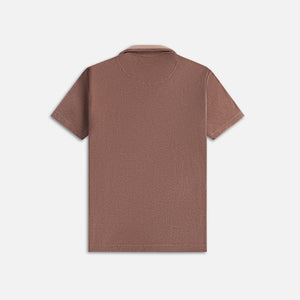 Orlebar Brown Terry Towelling Resort Polo - Plum Wine