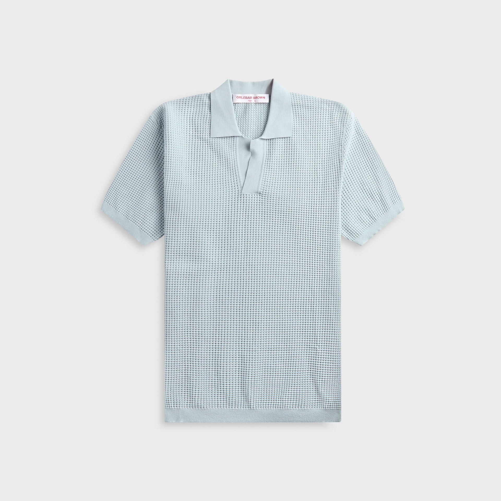 Orlebar Brown Roddy Short-Sleeve Polo Shirt - Light Sky Pool