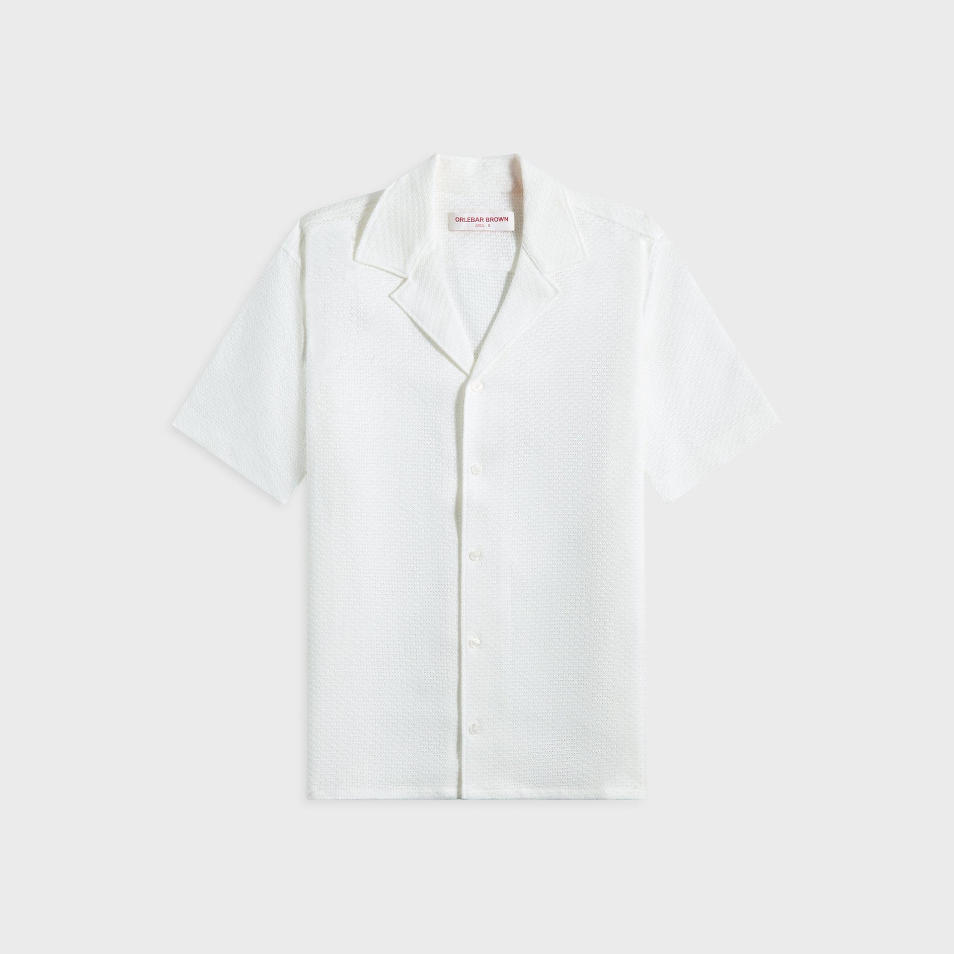 Orlebar Brown Maitan Open Weave Shirt in Cloud