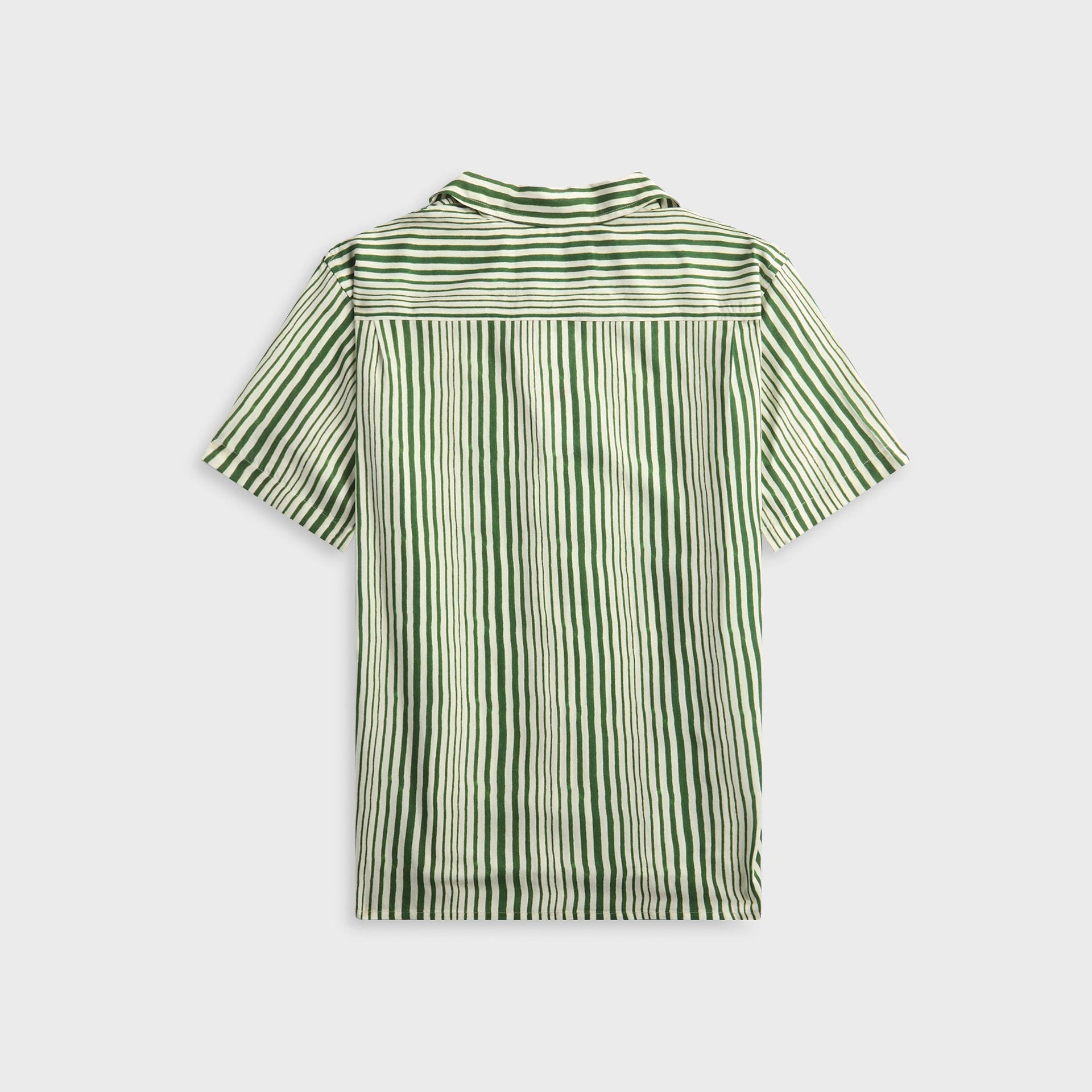 Orlebar Brown Hibbert Shore Stripe Shirt - Caddie Green / White