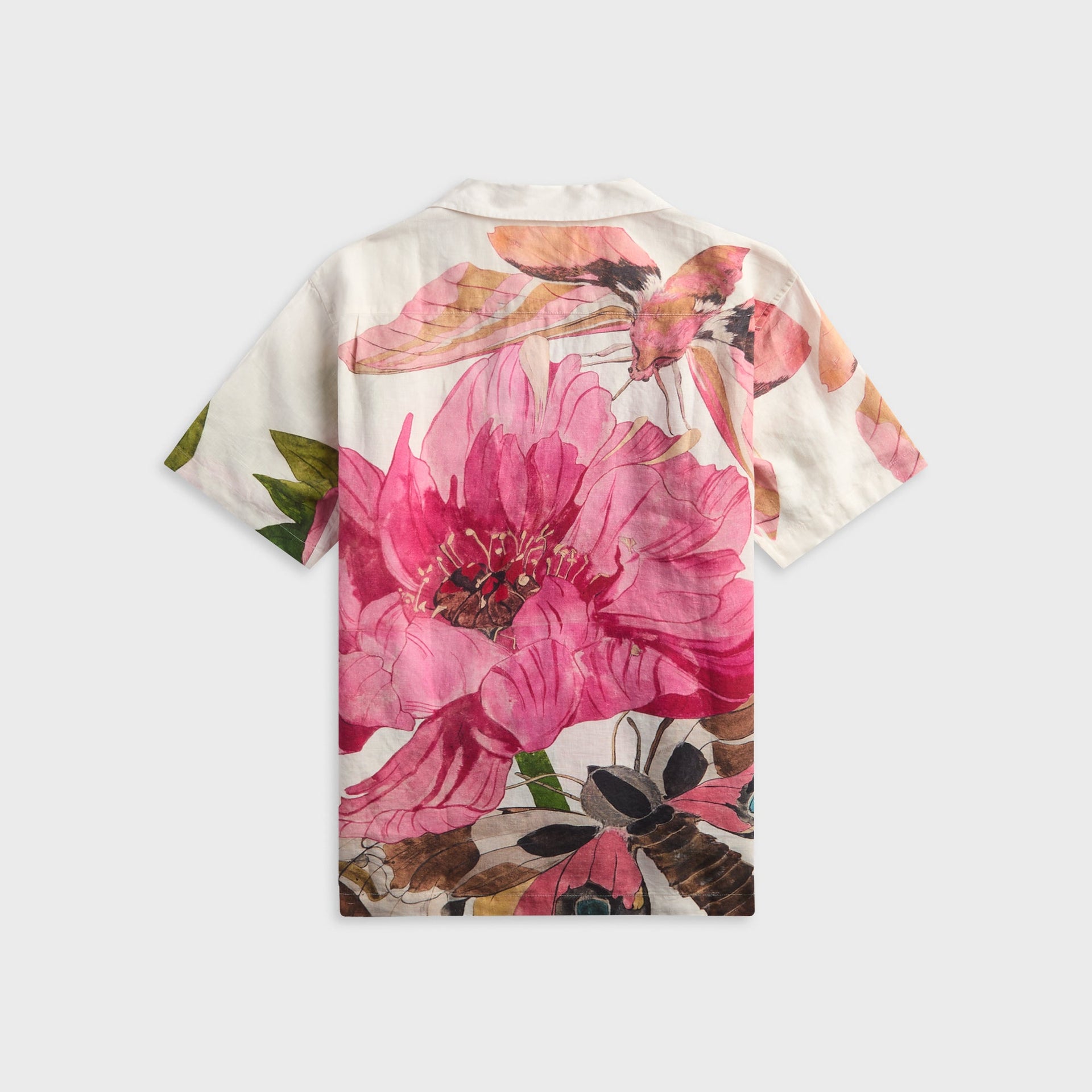 Orlebar Brown Maitan Paeonia Bowling Shirt - Pink Lemonade