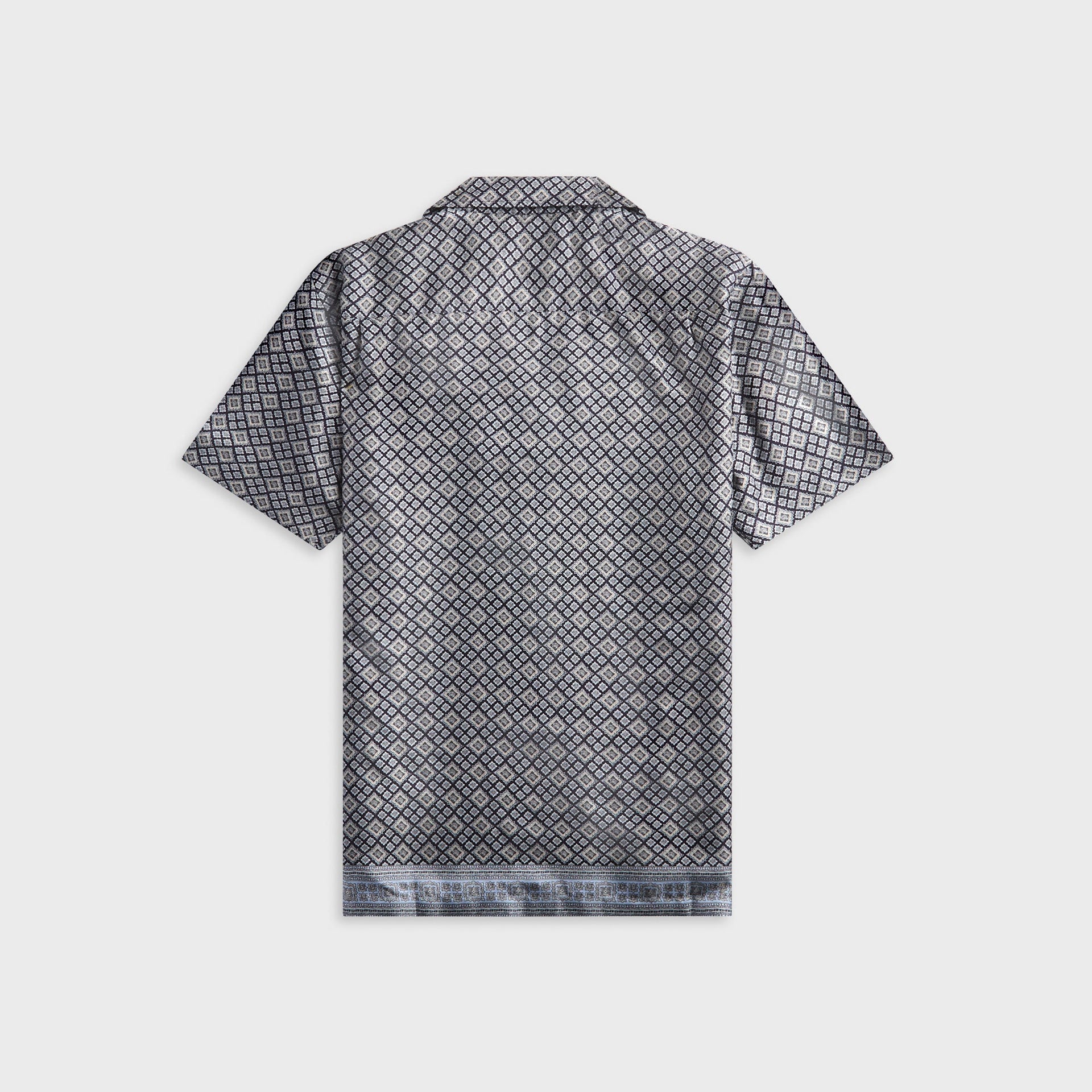 Orlebar Brown Maitan Silk Paisley Season Print Shirt - Night Iris