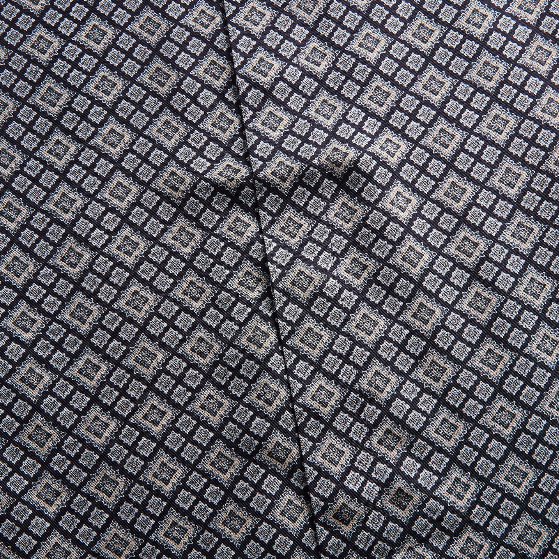 Orlebar Brown Maitan Silk Paisley Season Print Shirt - Night Iris