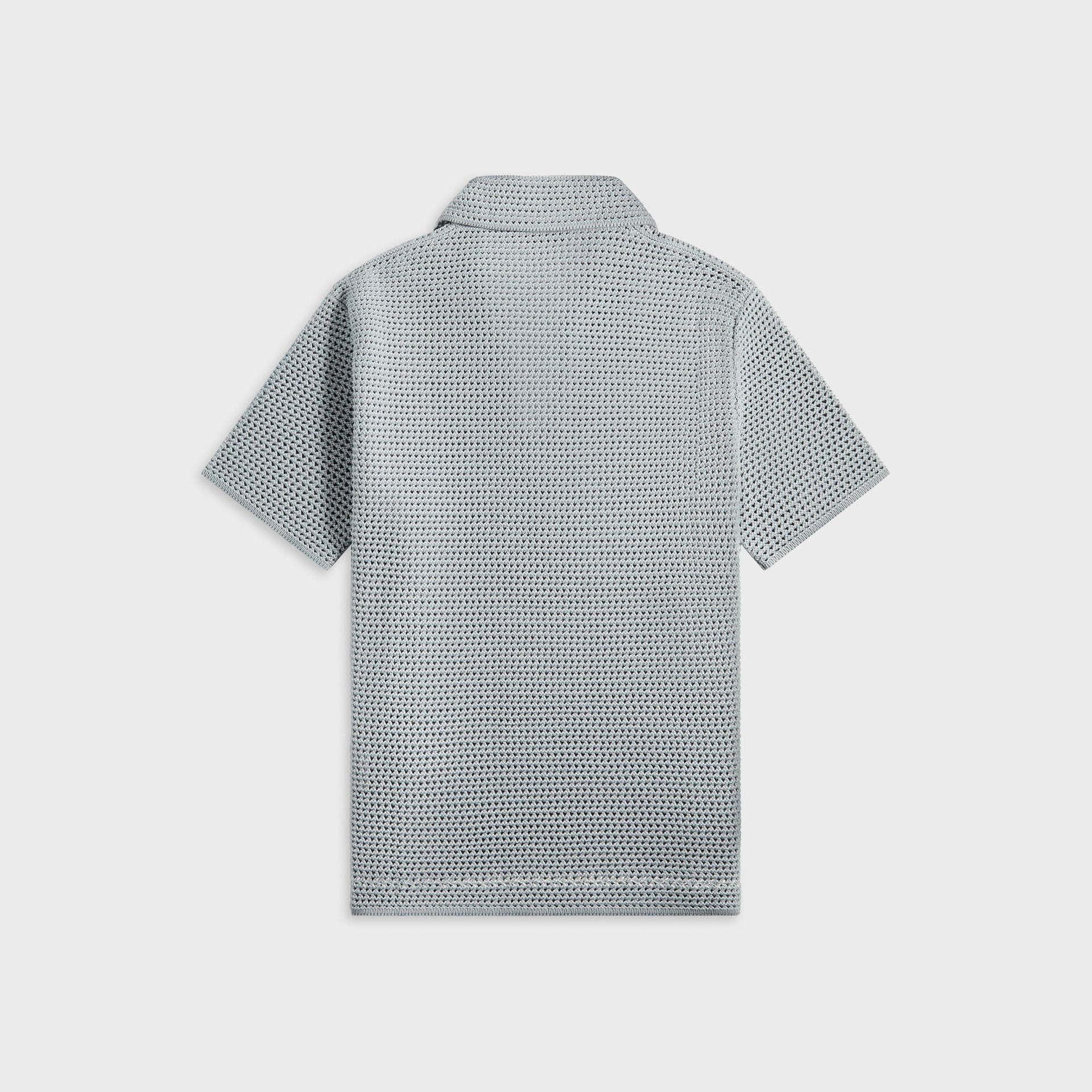 Orlebar Brown Batten Stitch Shirt in Light Sky Pool / White Sand