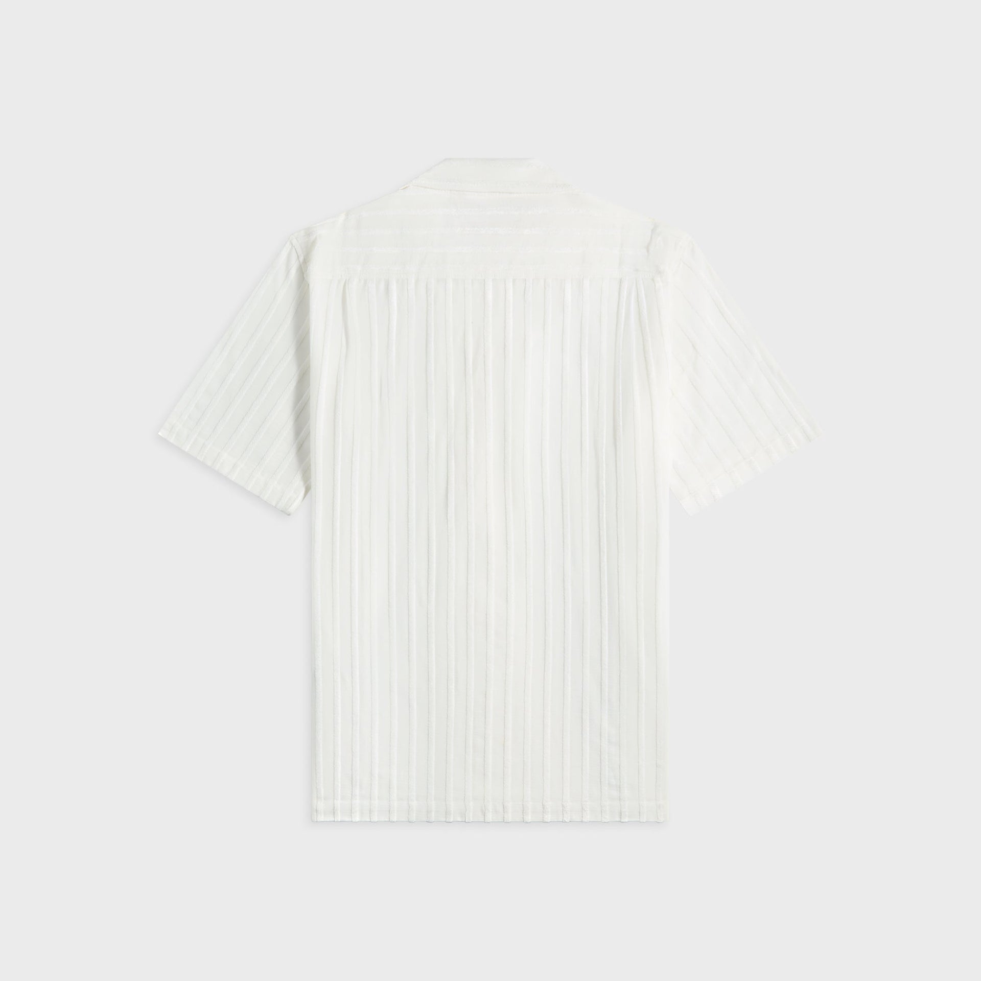 Orlebar Brown Maitan Tonal Chenille Stripe Shirt in White