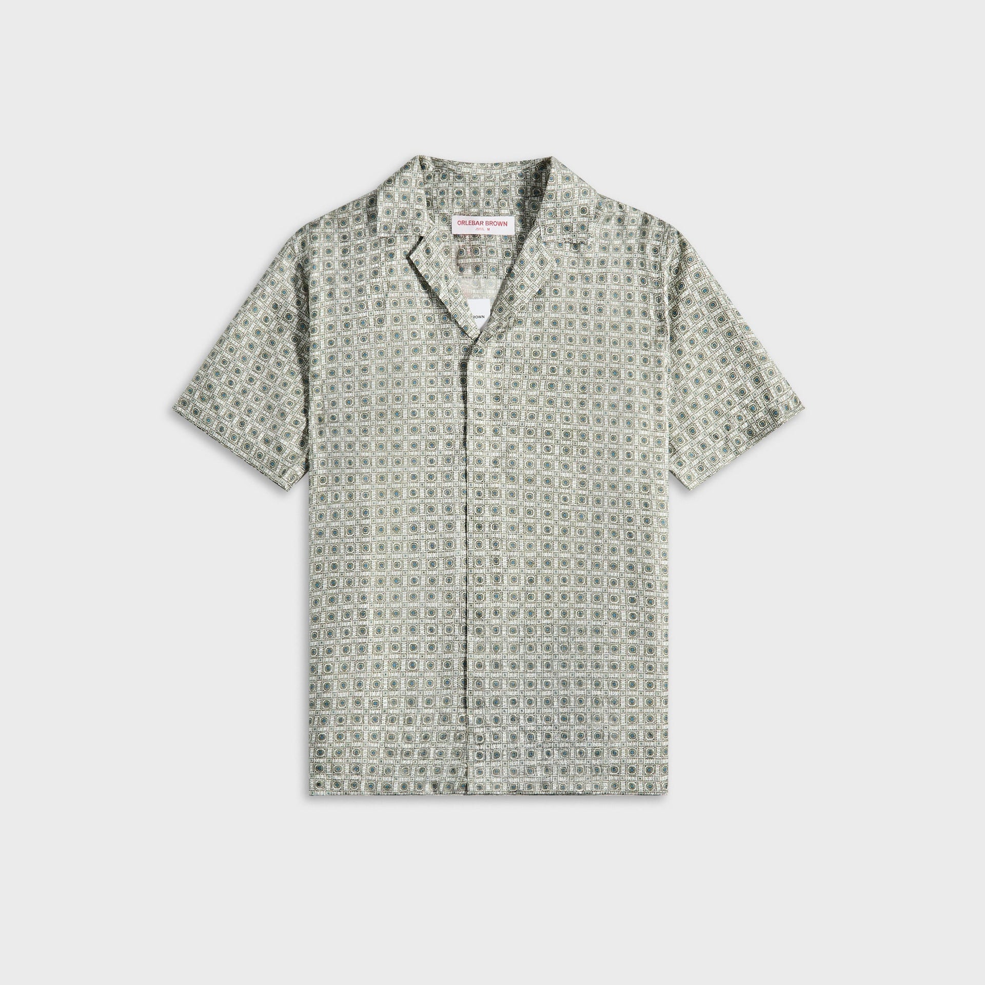 Orlebar Brown Maitan Silk Solstice Shirt in Latte