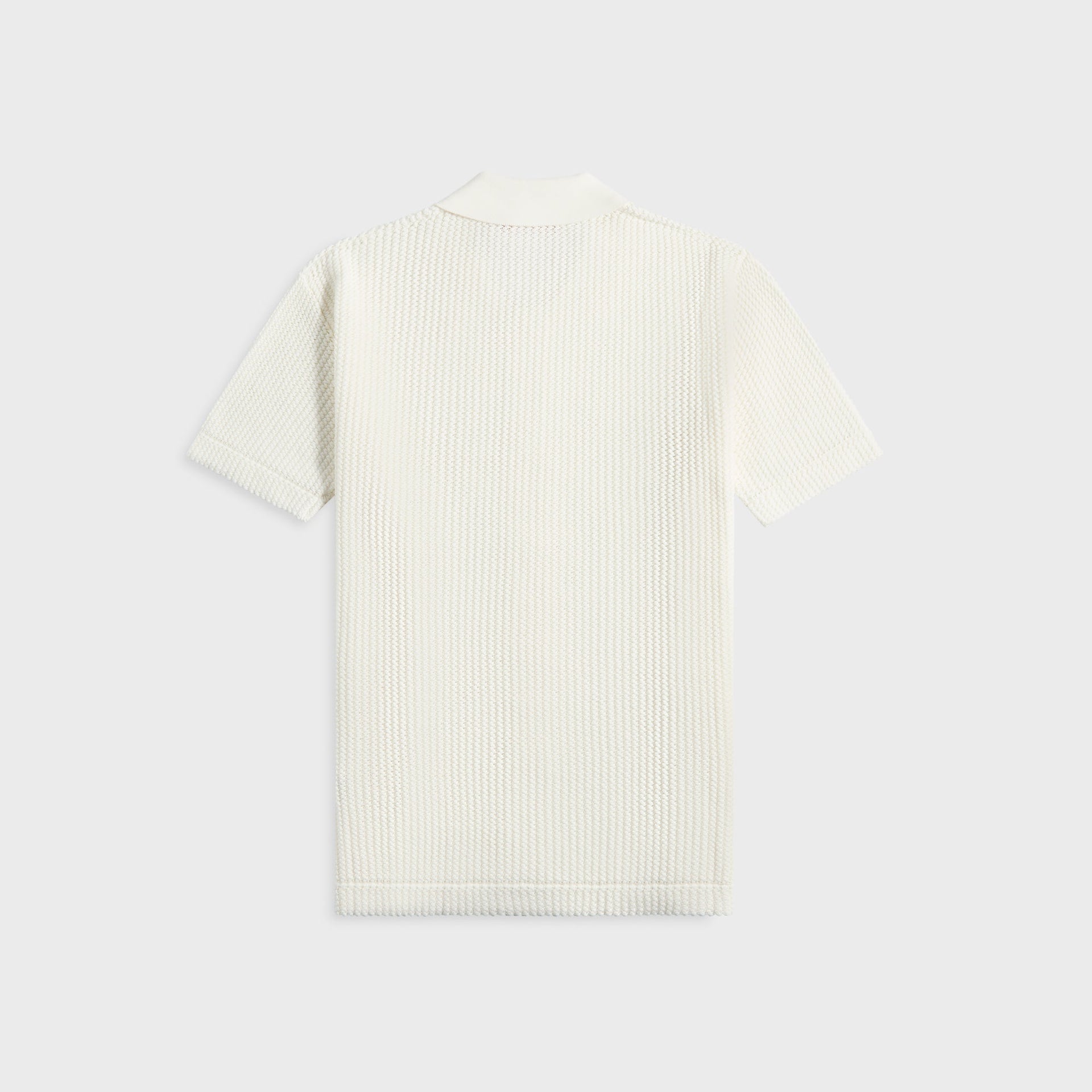 Orlebar Brown Tiernan Chevron Crochet Shirt in White Sand