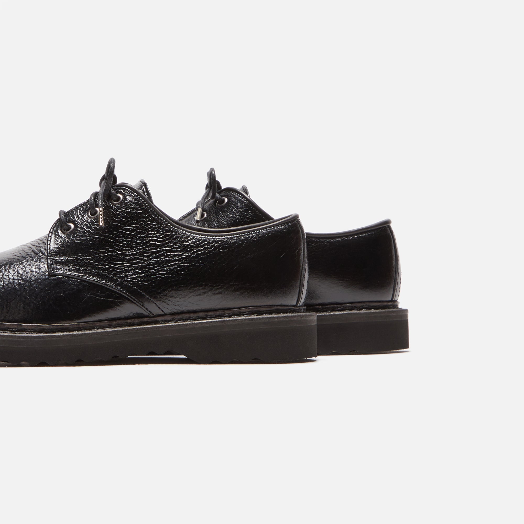 【OUR LEGACY】TRAMPLER SHOE 42 新品未使用 Our Legacy - Trampler Shoe Fractured Black Leather