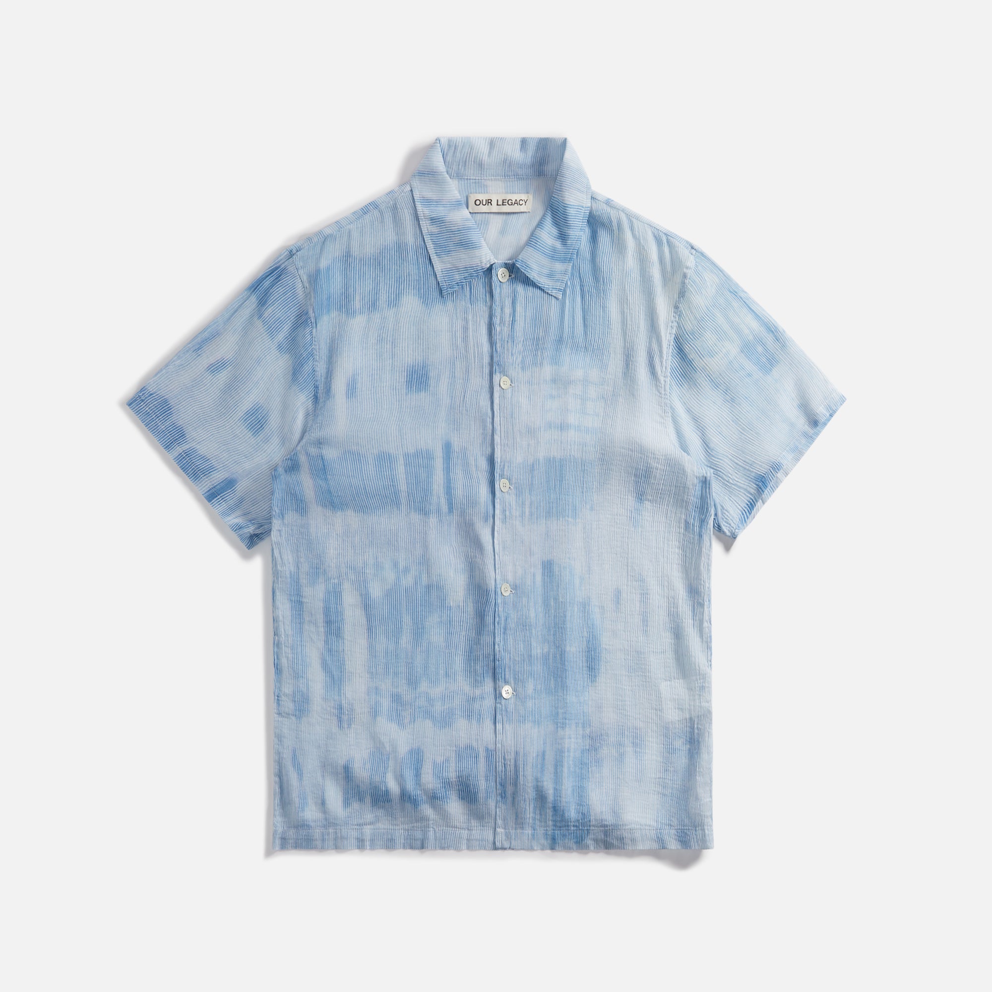 Our Legacy Box Shirt - Blue Brush Stroke Print – Kith