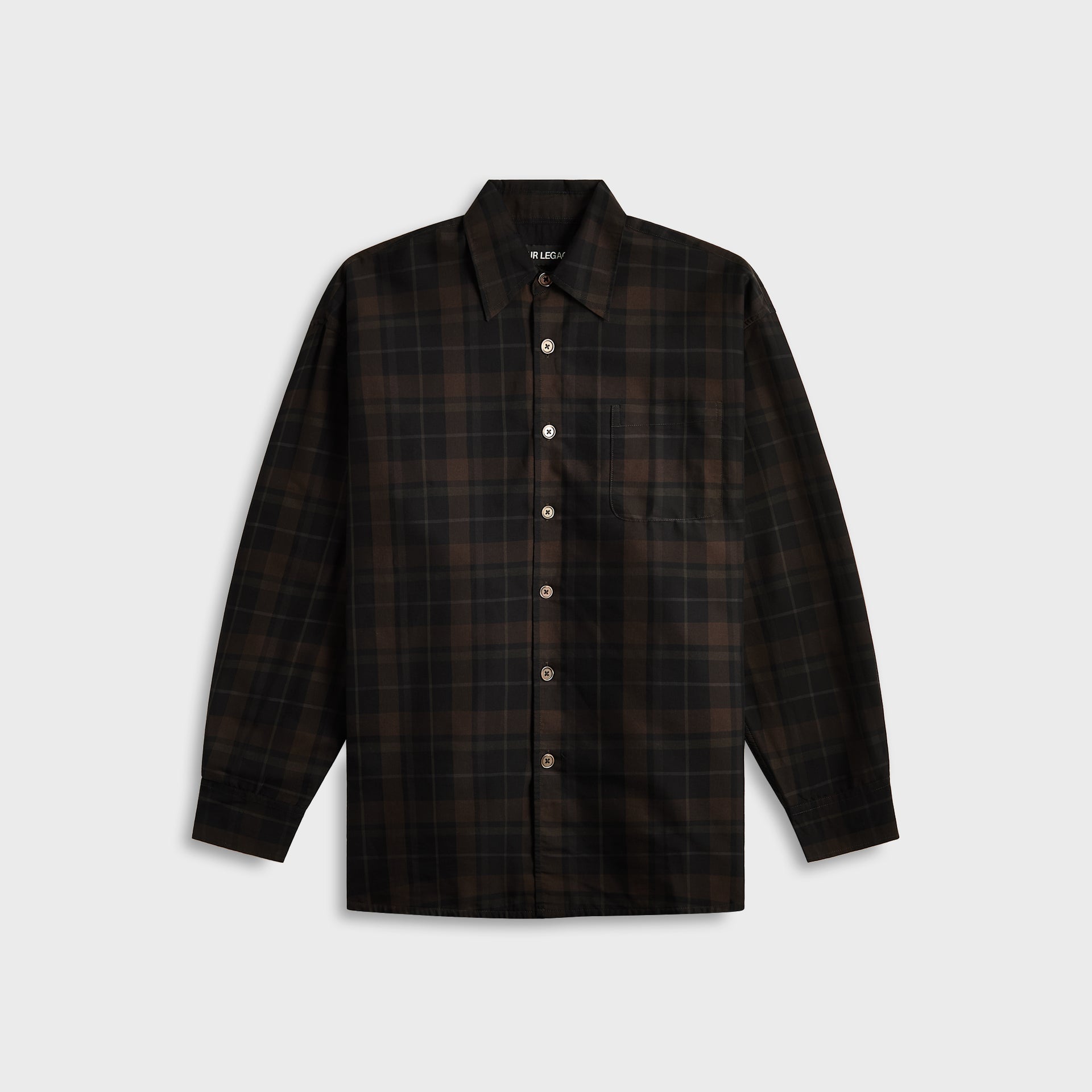 Our Legacy Borrowed Shirt - Black Sheer Shadow Check