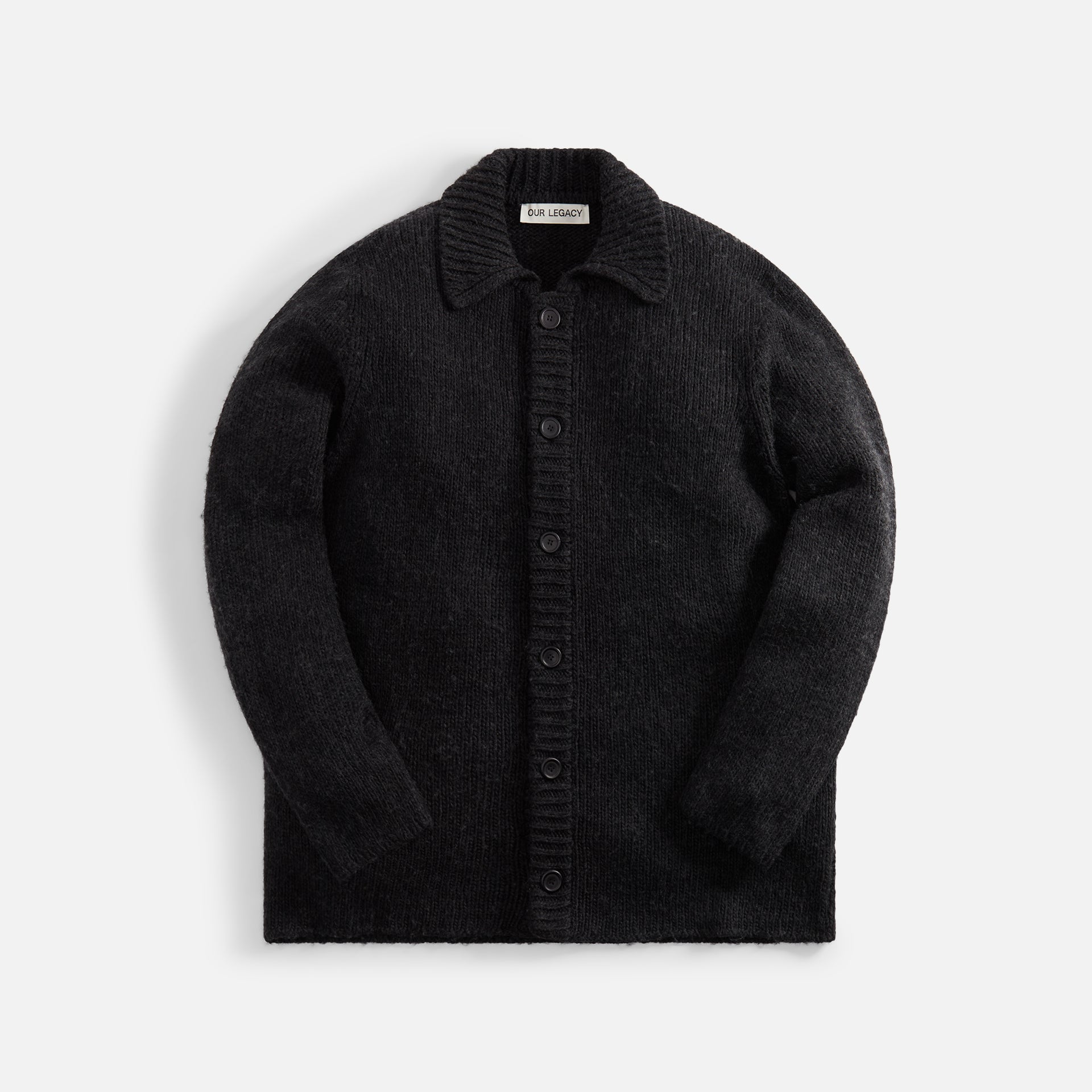 Our Legacy Big Cardigan - Shadow Black Funky Acrylic