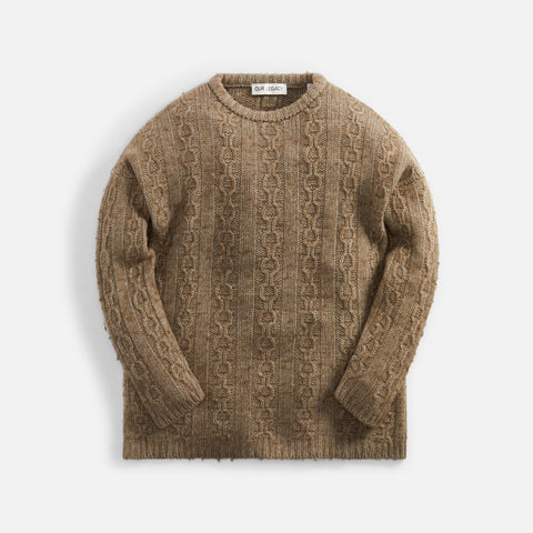 Our Legacy Popover Roundneck Peafowl Funky Chain Knit - Beige