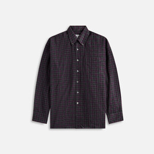 Our Legacy Borrowed Bd Shirt Sophomore Check Rural Wool - Grey / Purple