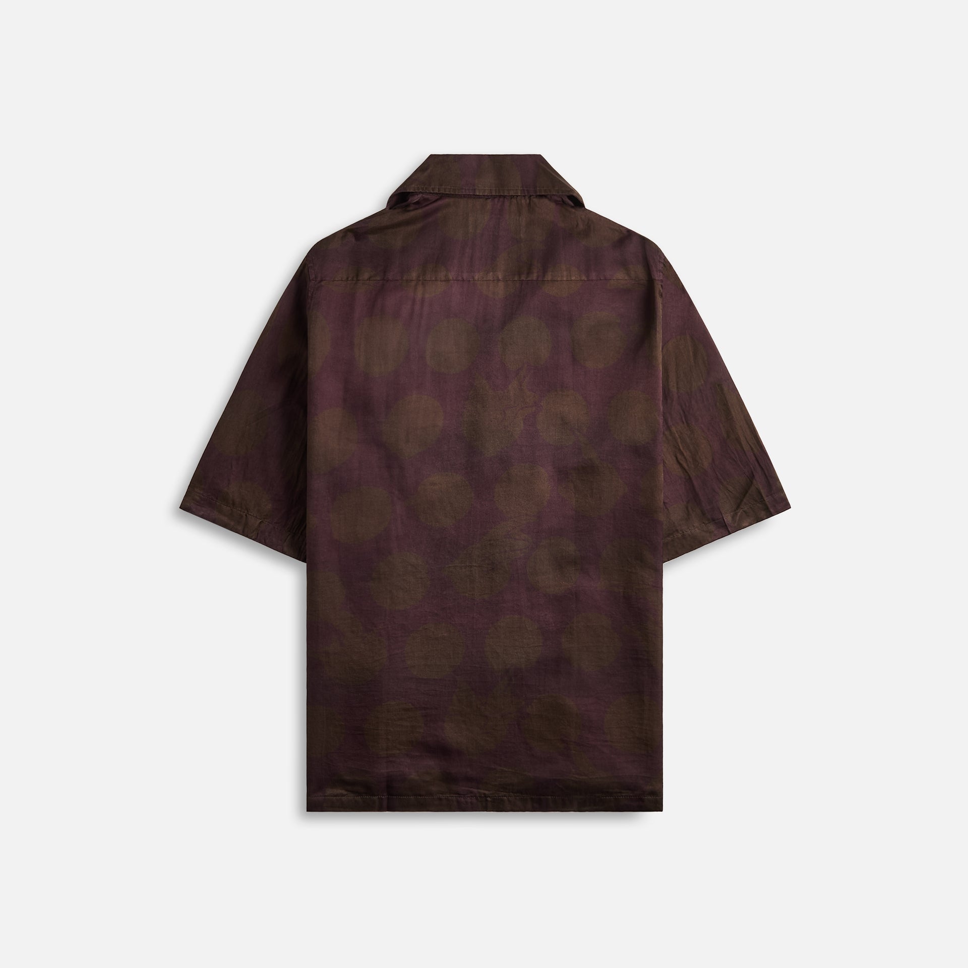 Our Legacy Heusen Shirt Dotted Print Cotton Silk - Purple / Brown