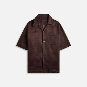 Our Legacy Heusen Shirt Dotted Print Cotton Silk - Purple / Brown