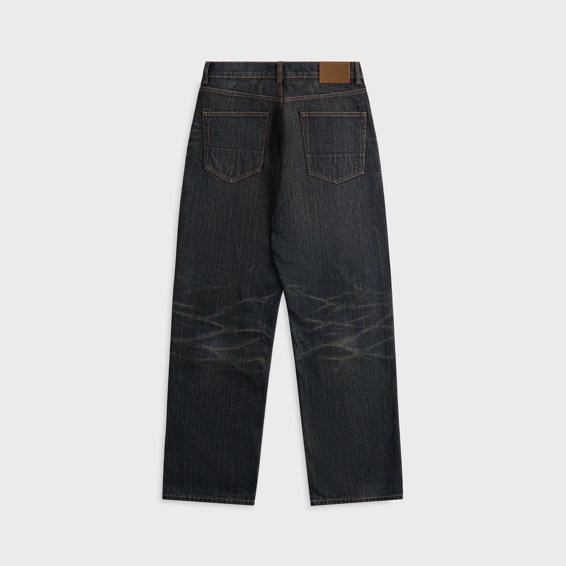 Our Legacy Vast Cut Denim Jean - Black Coated Herringbone