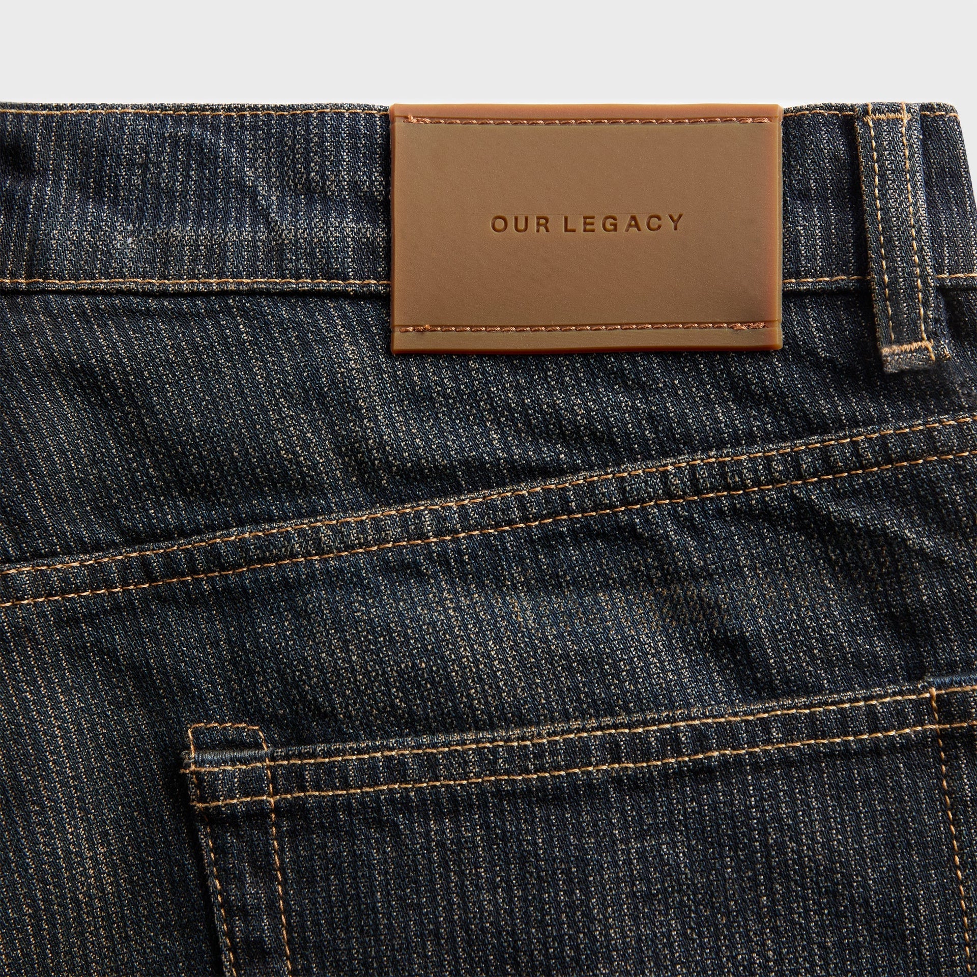 Our Legacy Vast Cut Denim Jean - Black Coated Herringbone