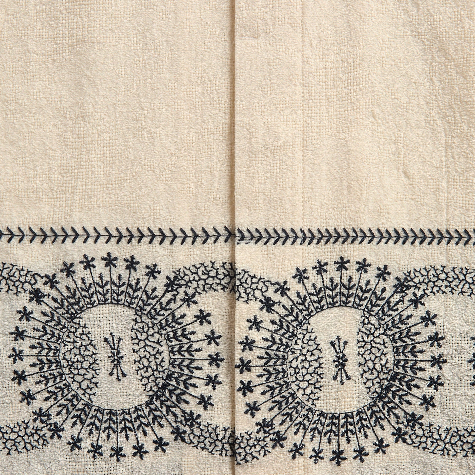 Orlebar Brown Maitan Cirqua Embroidery Shirt - White Sand / Night Iris