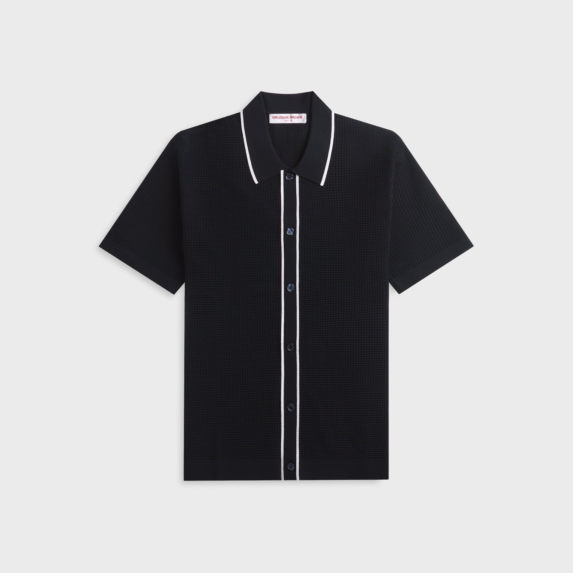 Orlebar Brown Roddy Button-Thru Shirt - Night Iris / Cloud