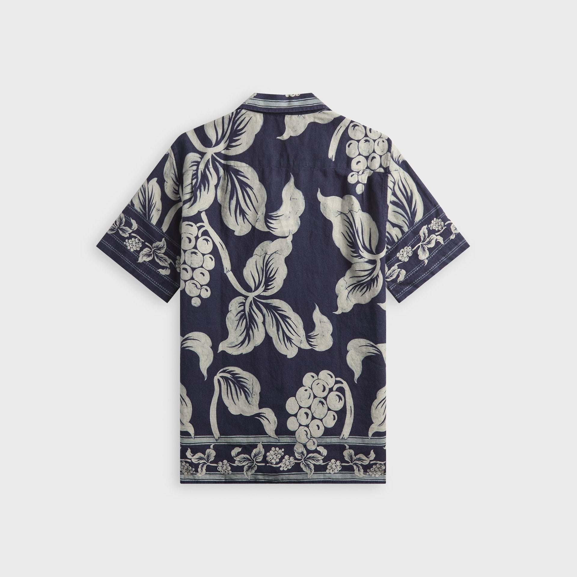 Orlebar Brown Maitan Linen Petralis Garland Shirt - Night Iris