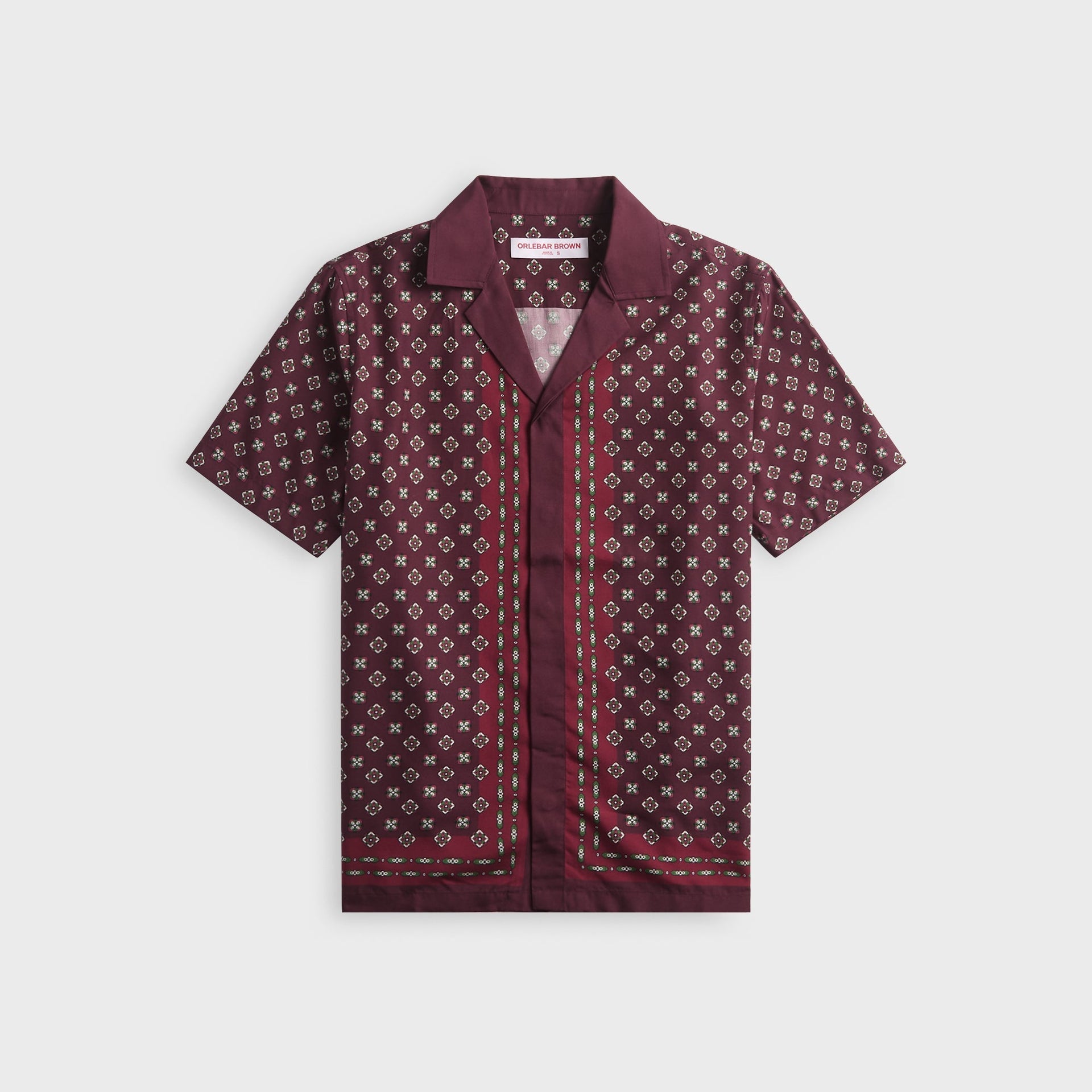 Orlebar Brown Maitan Luminis Border Shirt - Damson