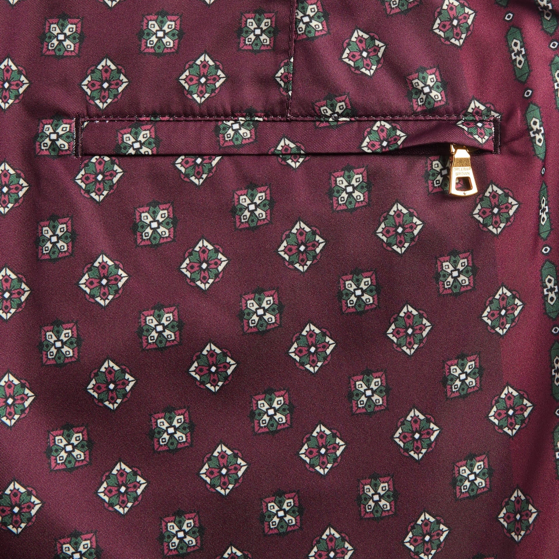 Orlebar Brown Bulldog Luminis Border Short - Damson