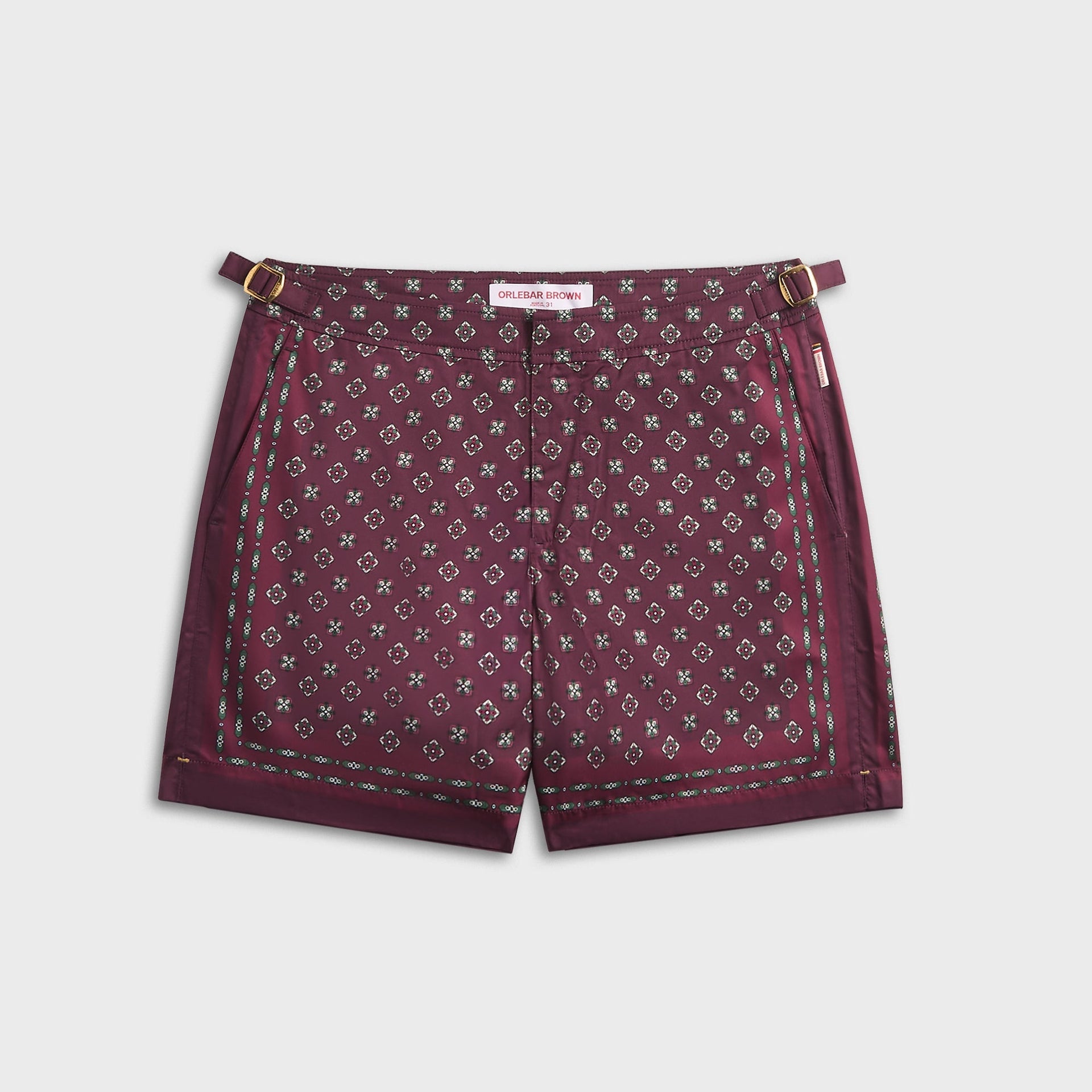 Orlebar Brown Bulldog Luminis Border Short - Damson