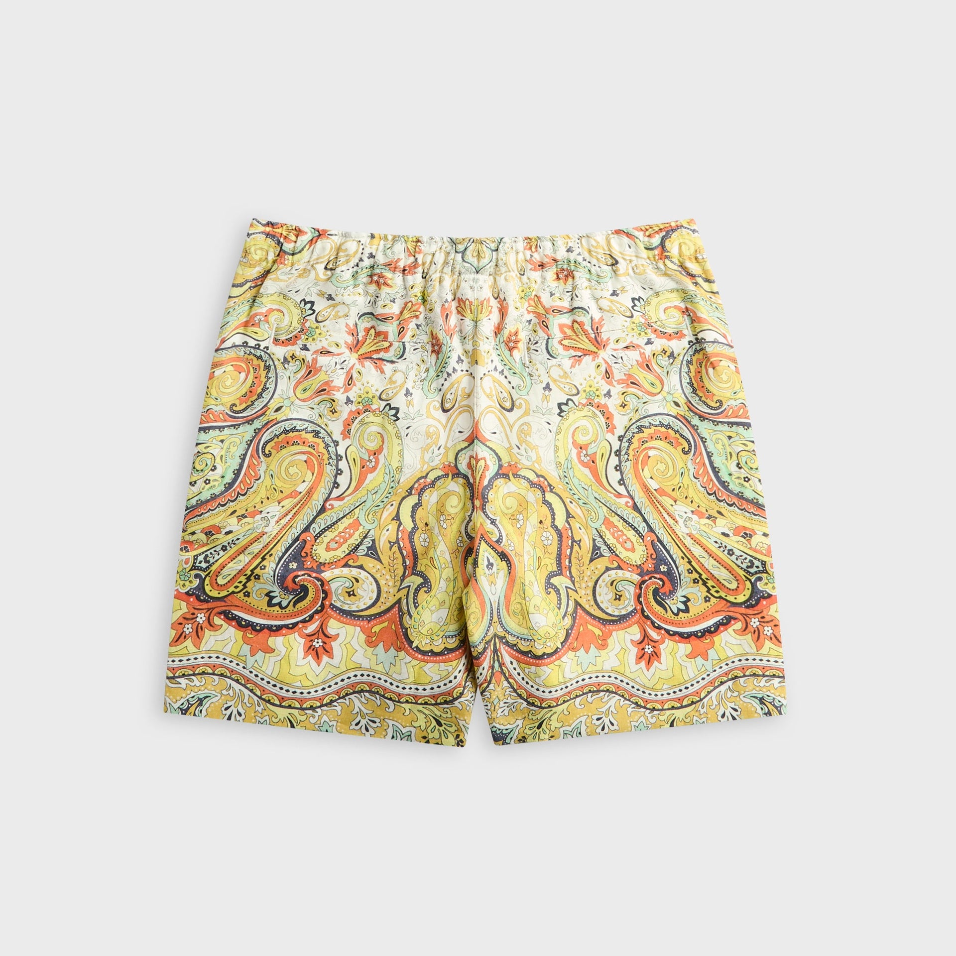 Orlebar Brown Alex Linen Relaxed Fit Short with Fairground Print - Multi / Vermillion