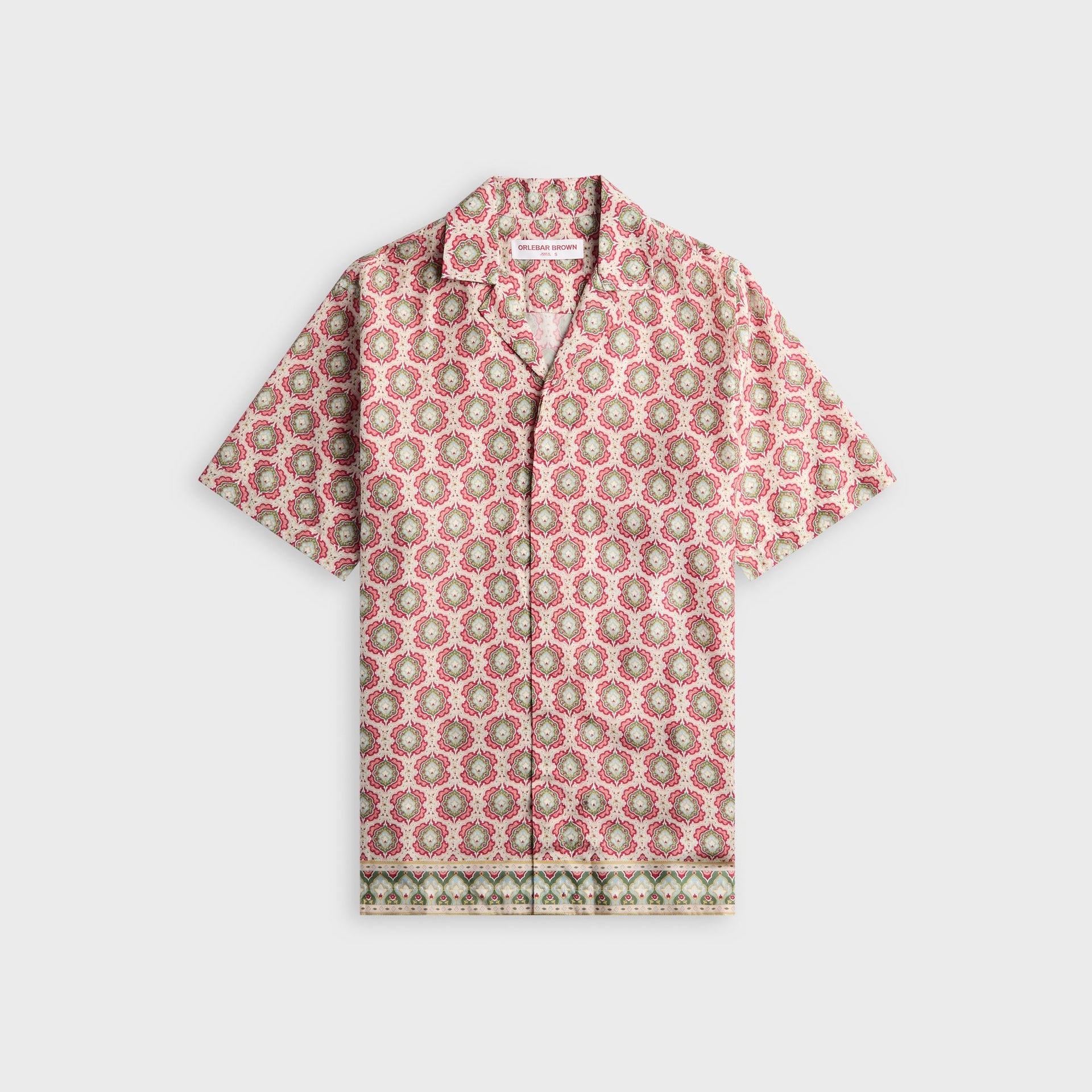 Orlebar Brown Relaxed Fit Passetto Print Shirt - Vermillion