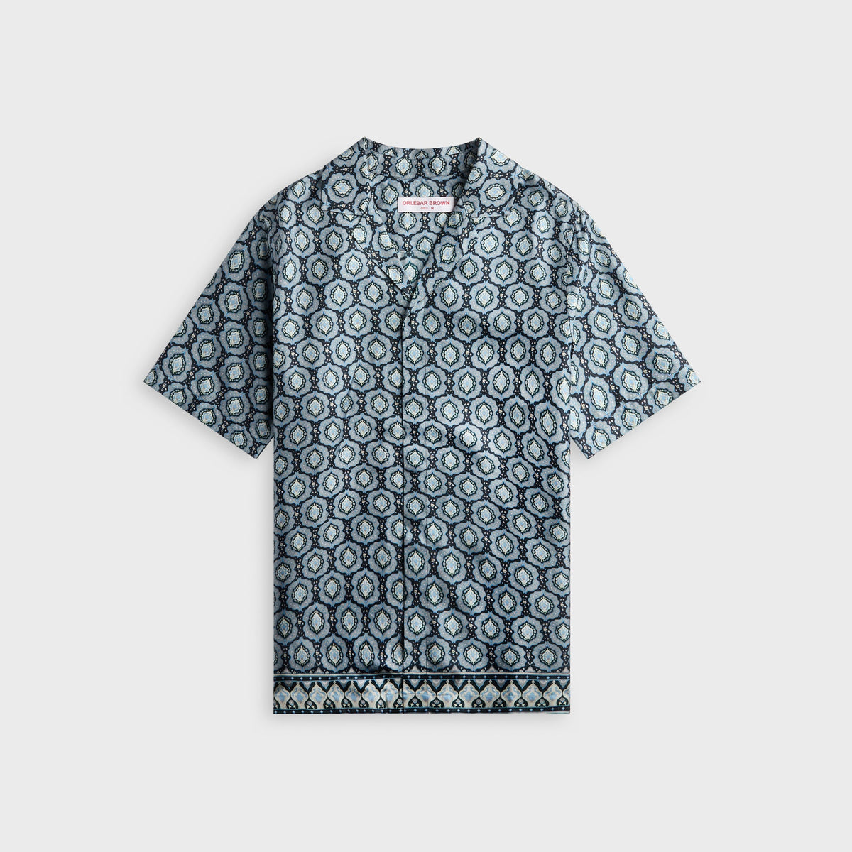 Orlebar Brown Relaxed Fit Silk Passetto Shirt - Night Iris