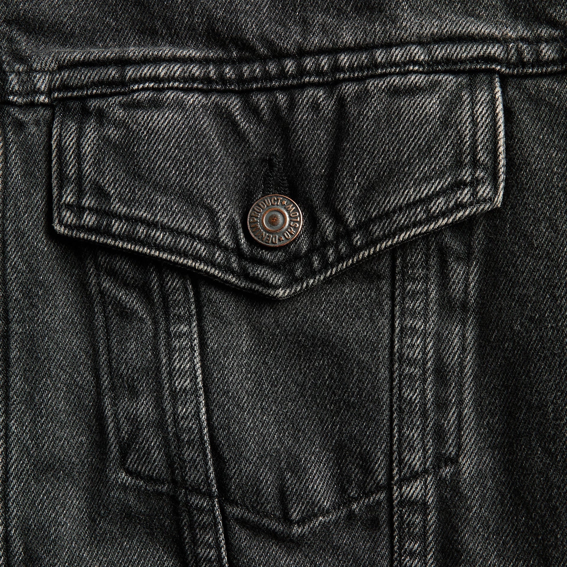 orSLOW Flannel Check Lining JK B.Denim Stone Shirt - Black / White