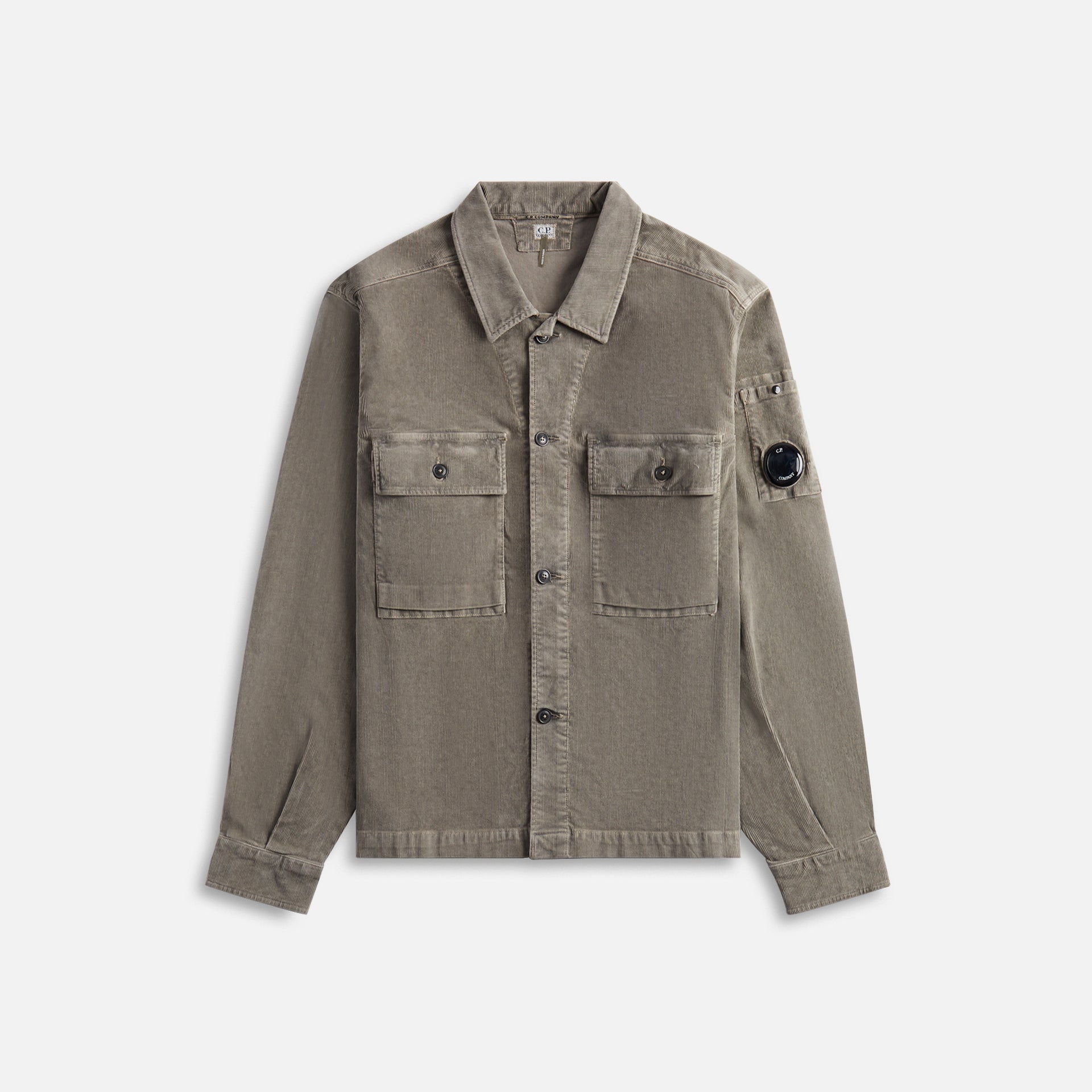 C.P. Company Corduroy Buttoned Utility Overshirt - Walnut