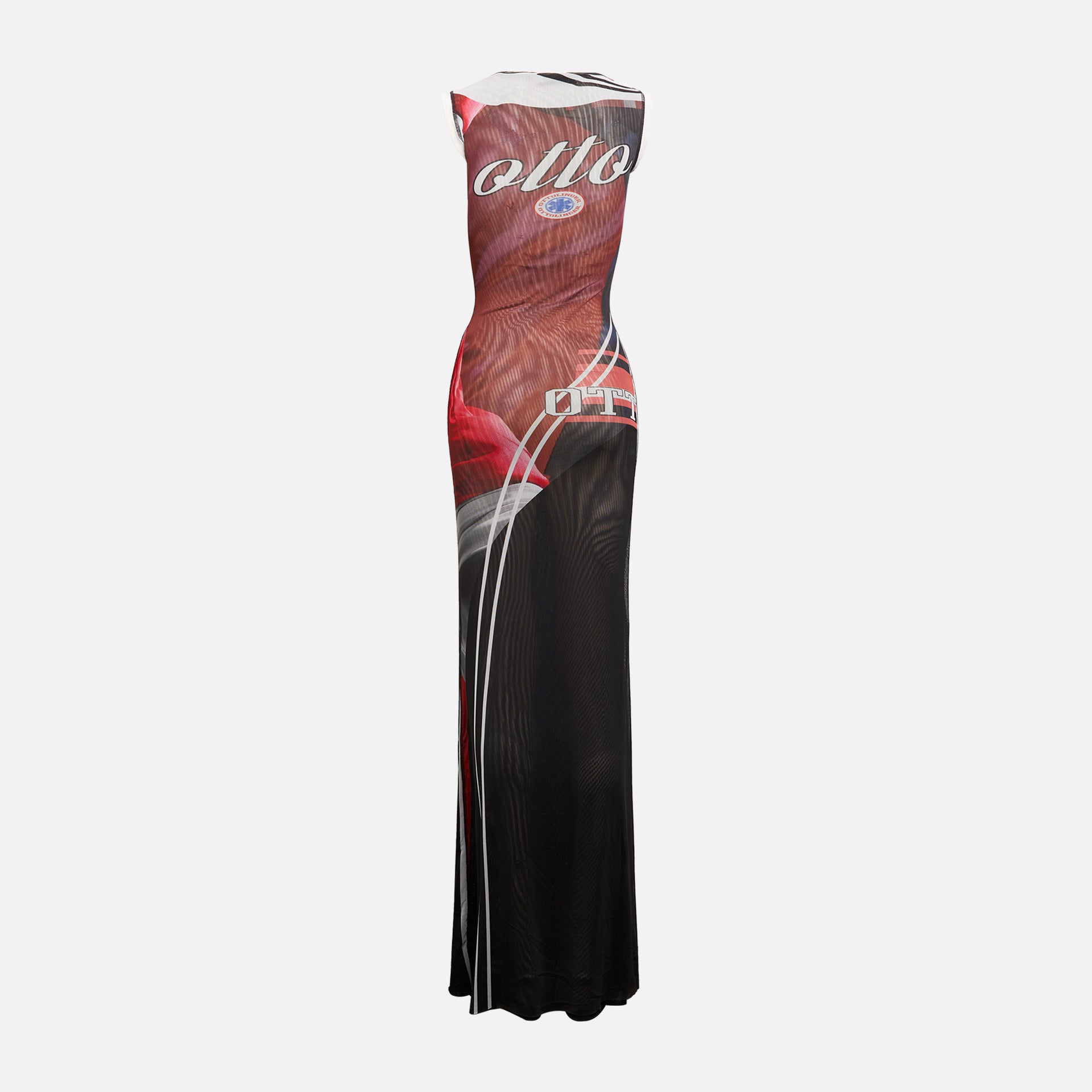 Ottolinger Mesh Maxi Dress - Soccer Print