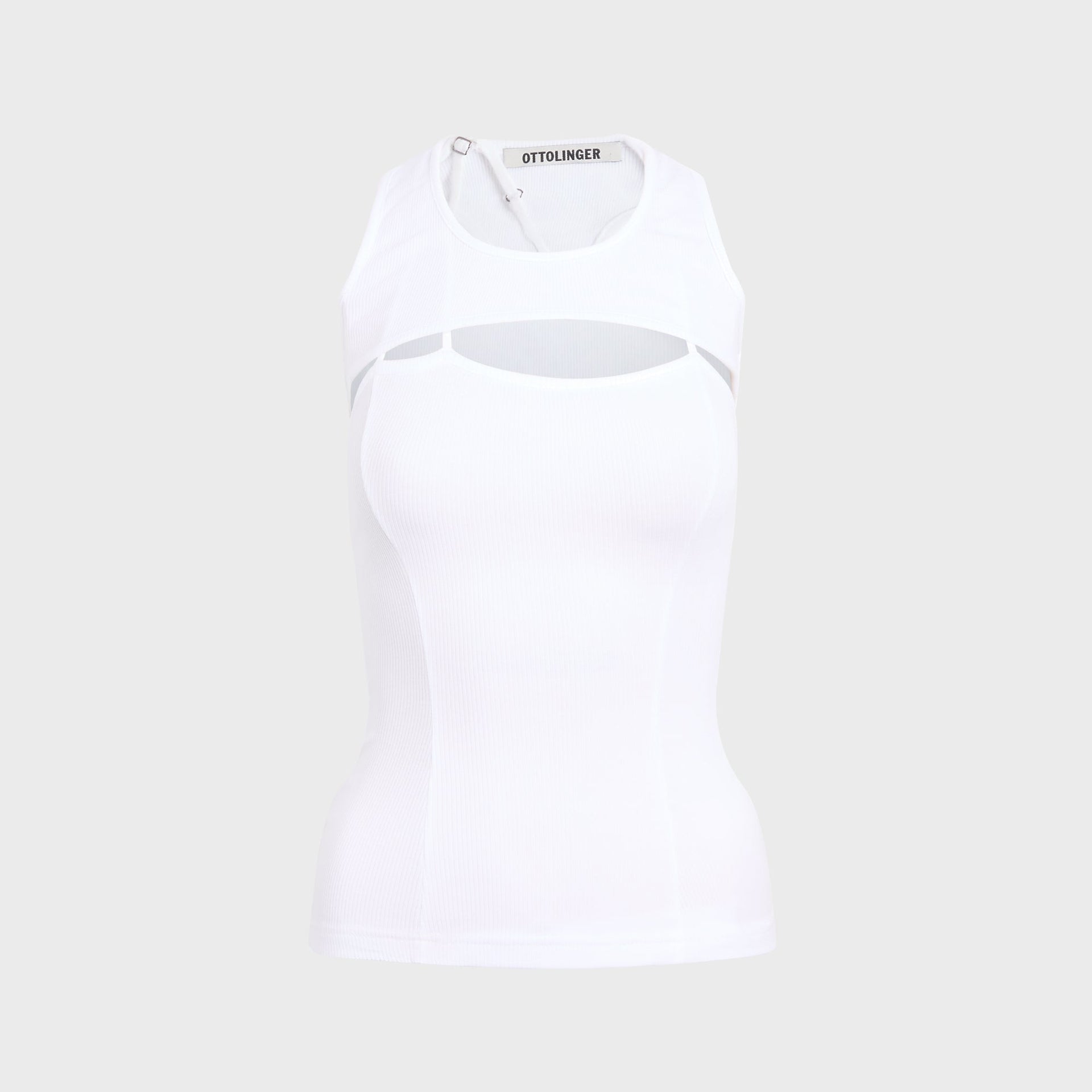 Ottolinger Split Racerback RIb Tank - White