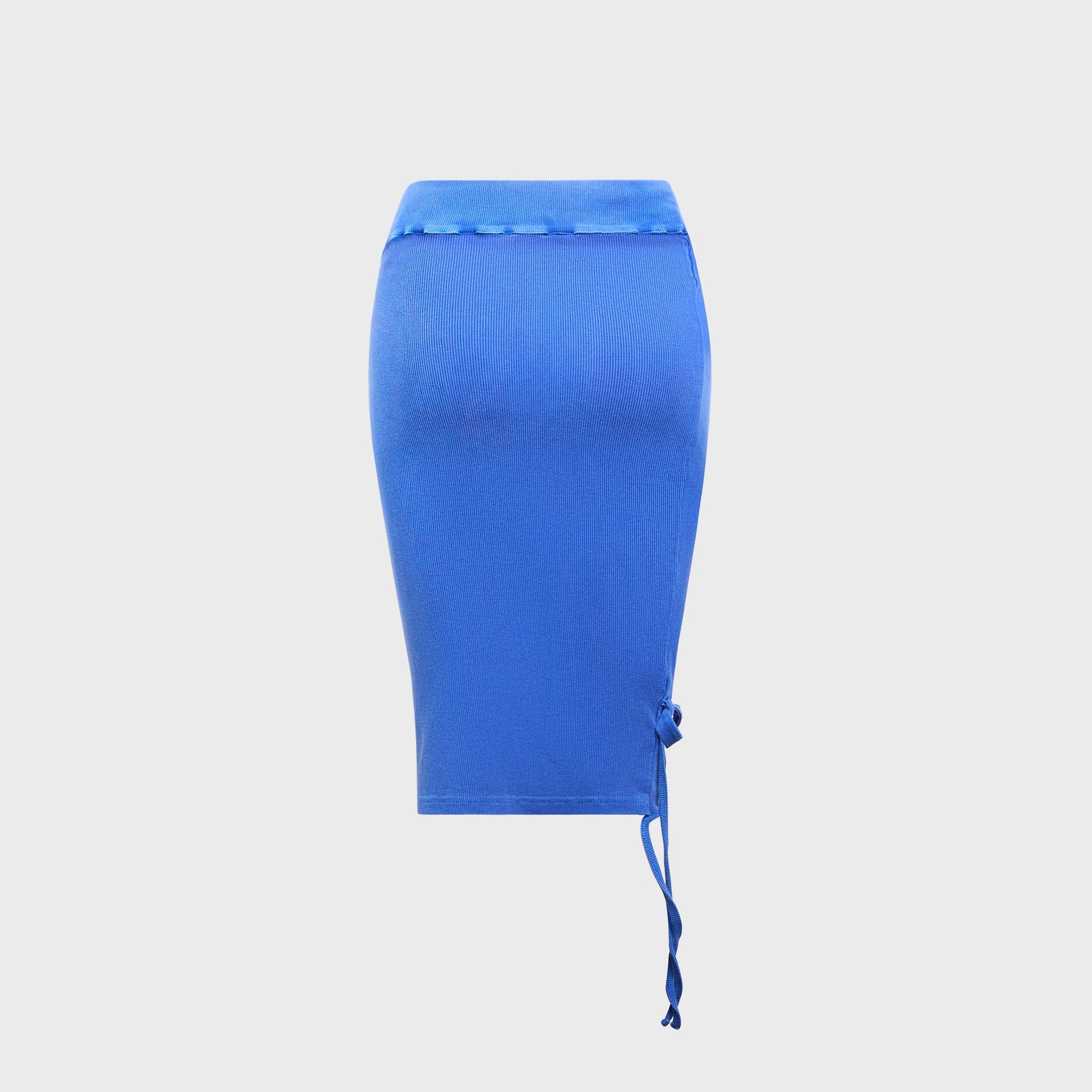 Ottolinger Knee Length Rib Skirt in Blue