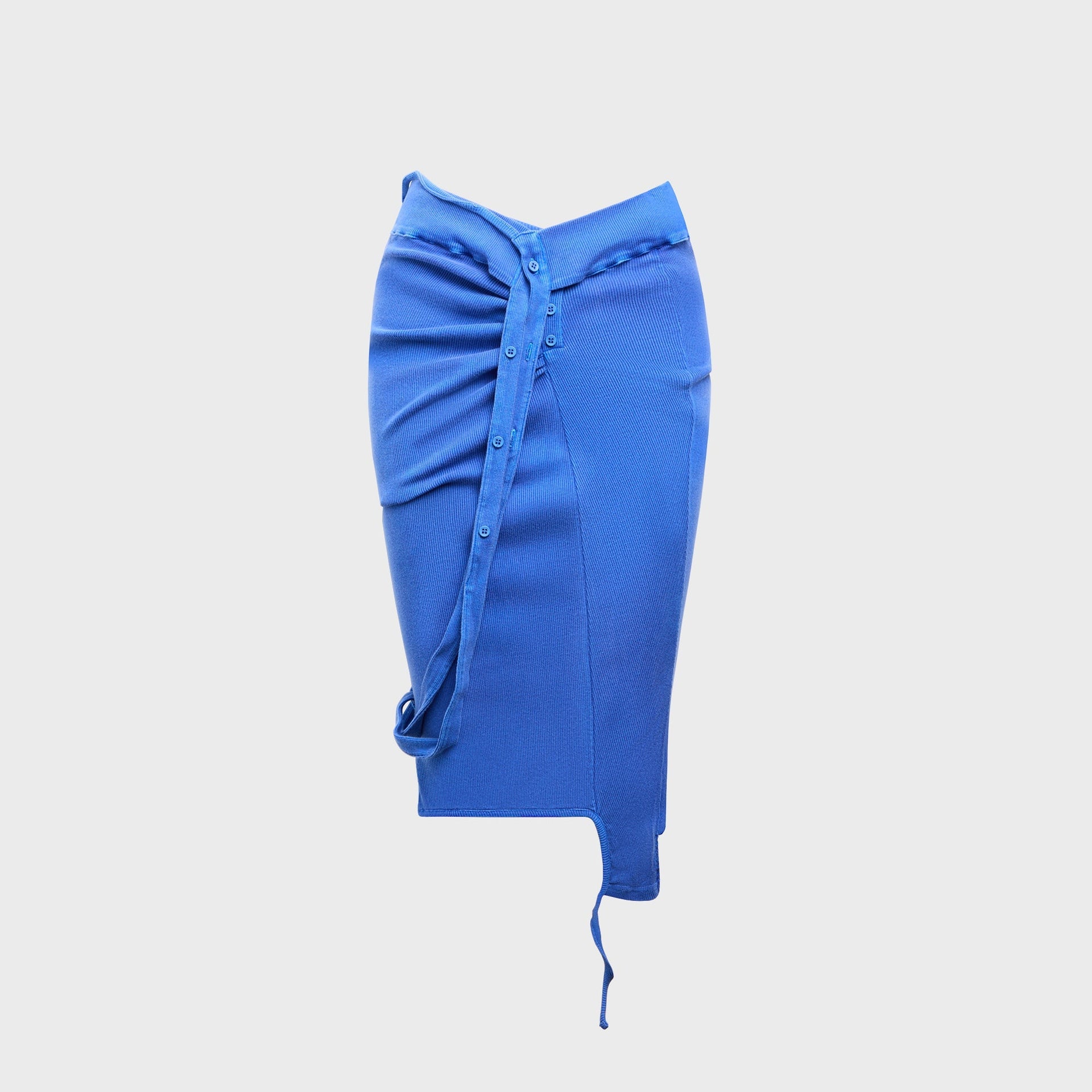 Ottolinger Knee Length Rib Skirt in Blue