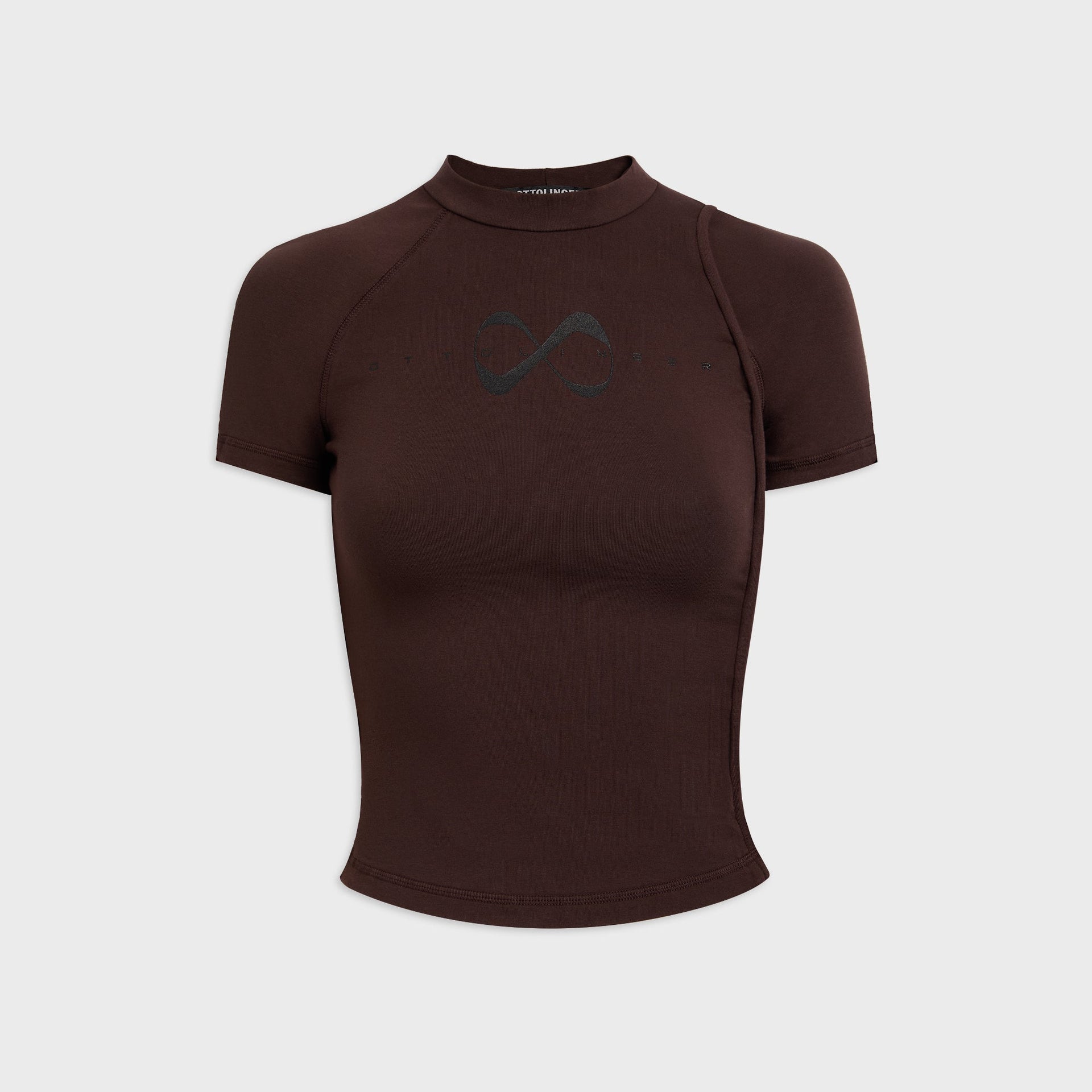Ottolinger Deconstructed Tee in Dark Brown Wash