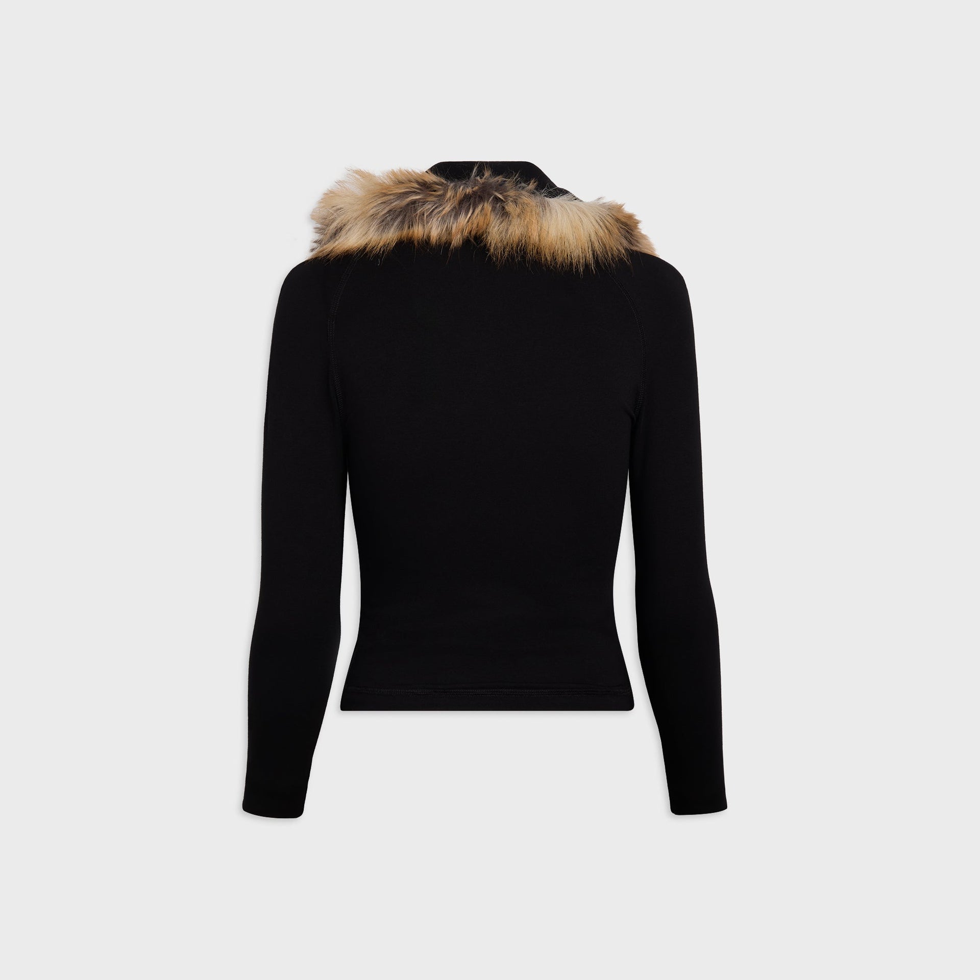 Ottolinger Furry Fitted Polo Long Sleeve in Black