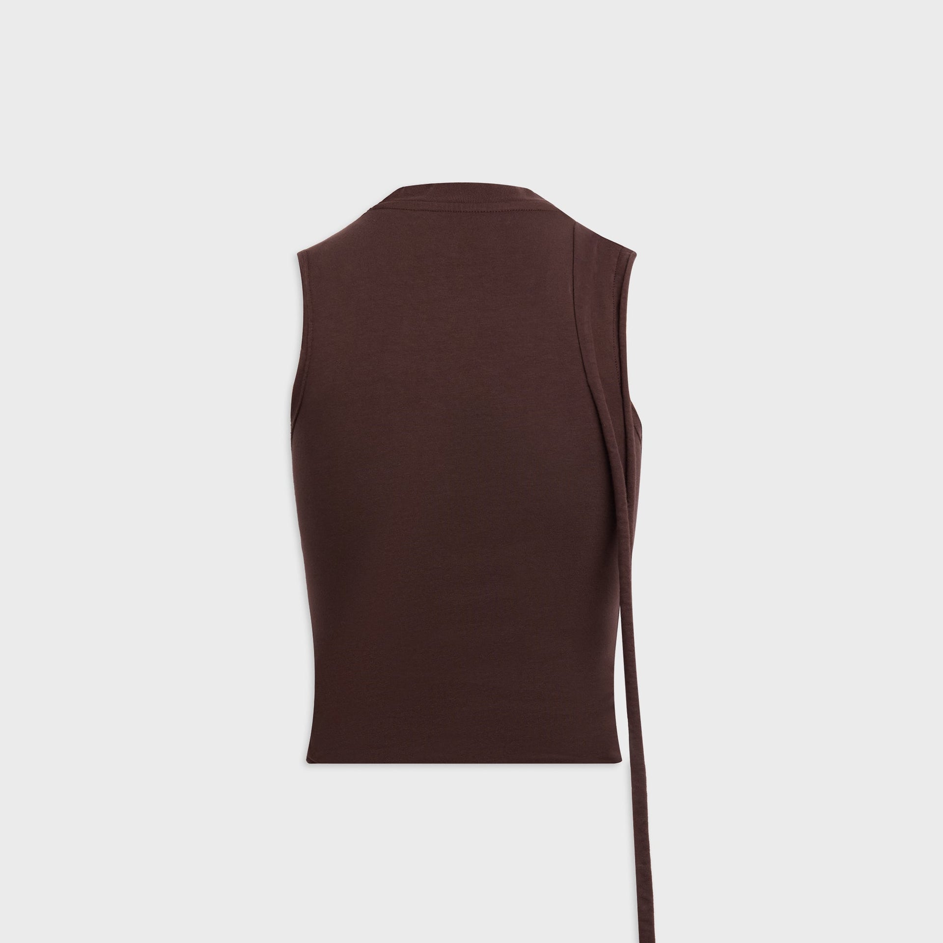 Ottolinger Strappy Jersey Top in Dark Brown Wash