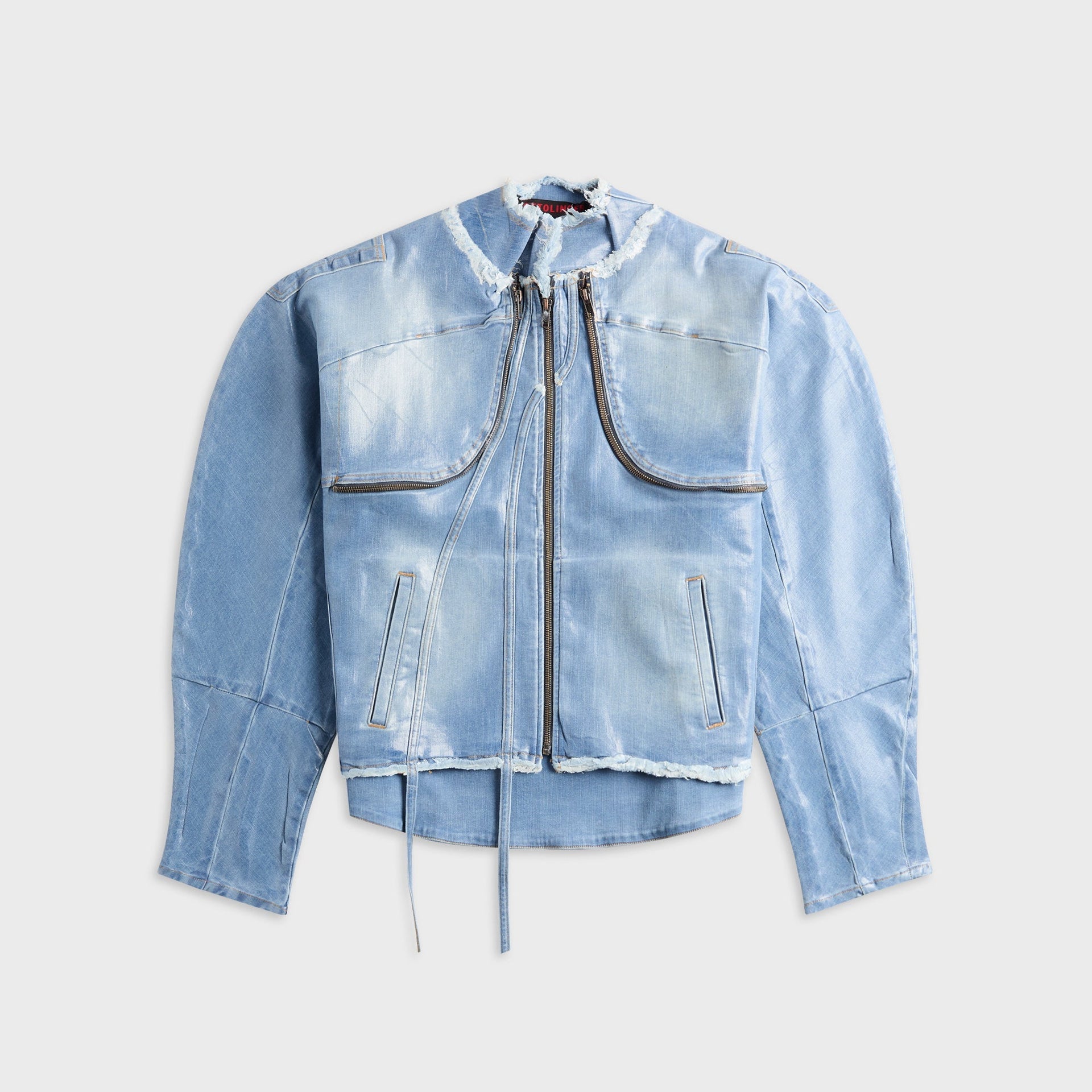 Ottolinger Glazed Denim Zip Jacket - Blue