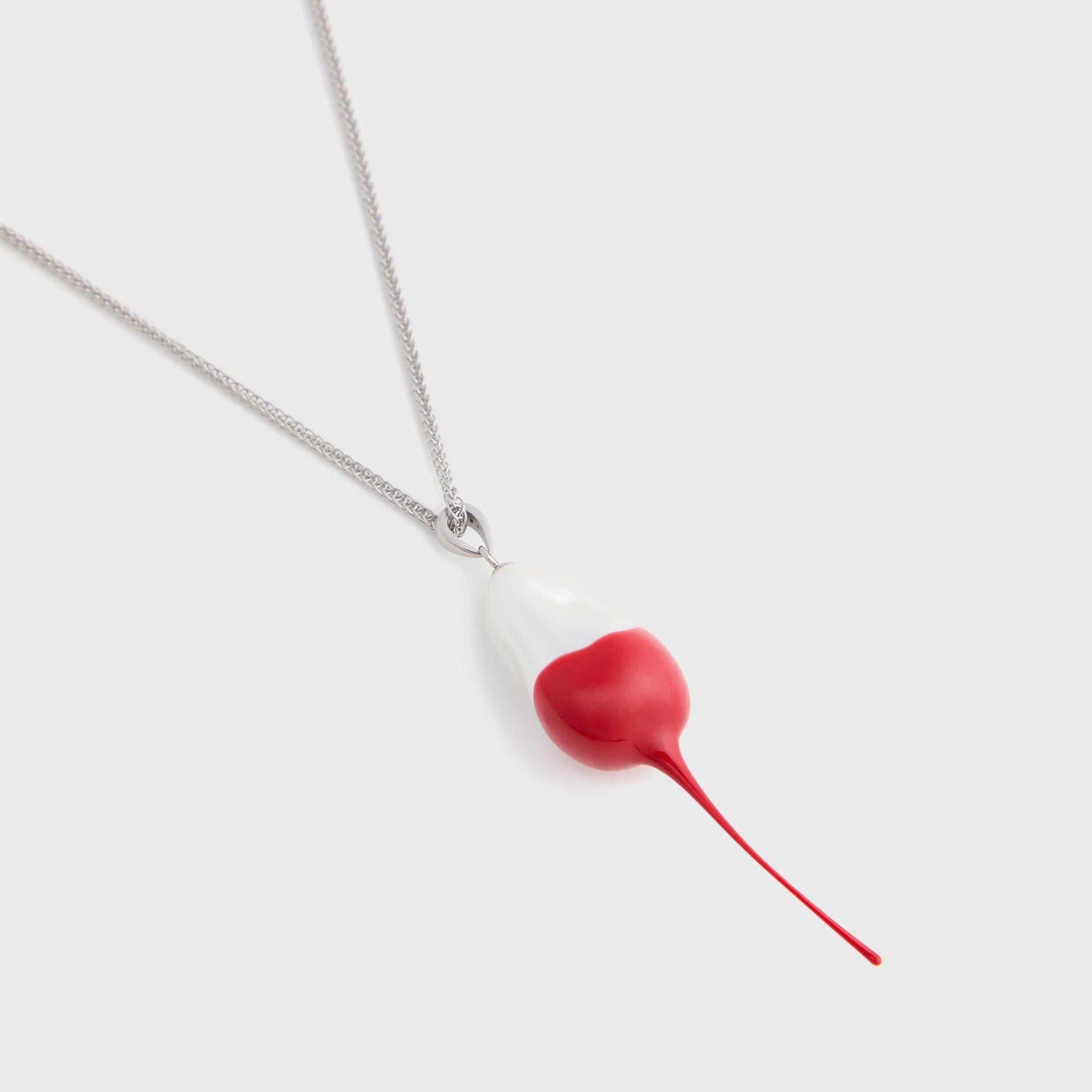 Ottolinger Dipped Pearl Necklace - Red