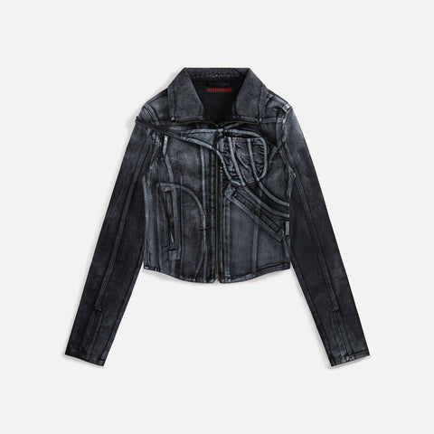 Ottolinger Fitted Denim Jacket - Black / White