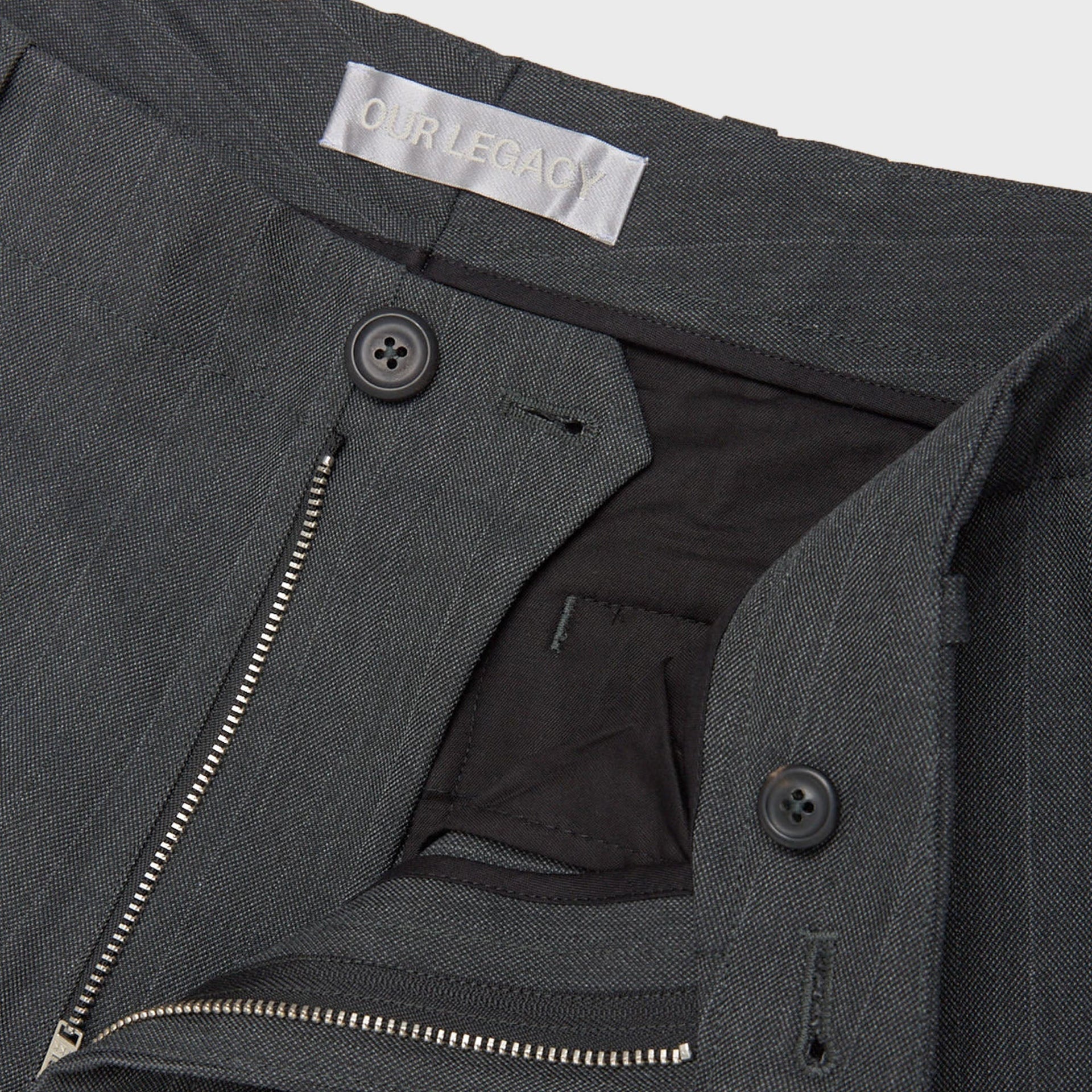 Our Legacy Split Short - Shark Pinstripe