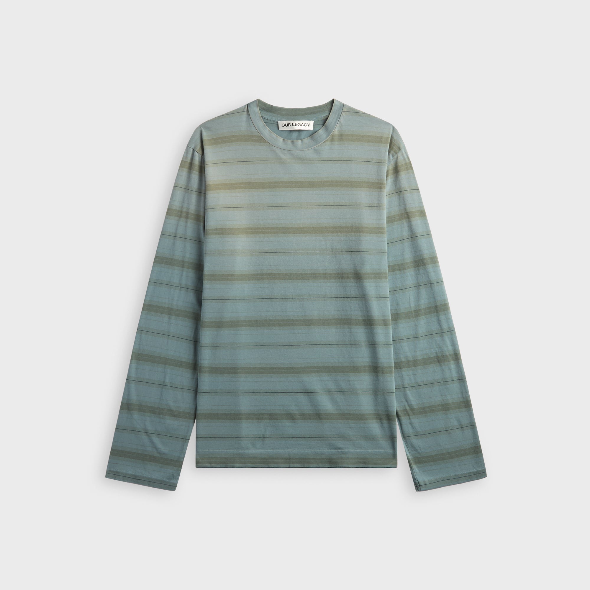 Our Legacy Box Long Sleeve Tee - Spray Fade Ghost Stripe – Kith