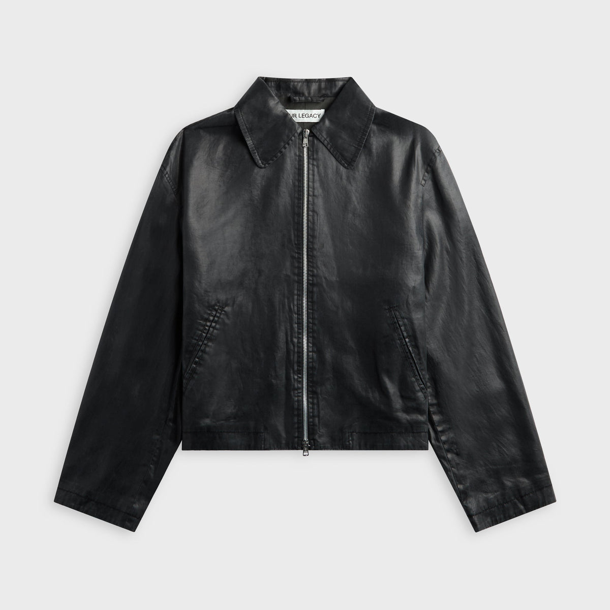 Our Legacy Mini Worker Jacket - Lacquer Black Mirror Tencel