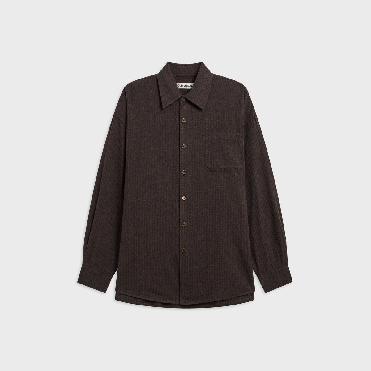 Our Legacy Borrowed Shirt - Truffle Check Grid Cloth